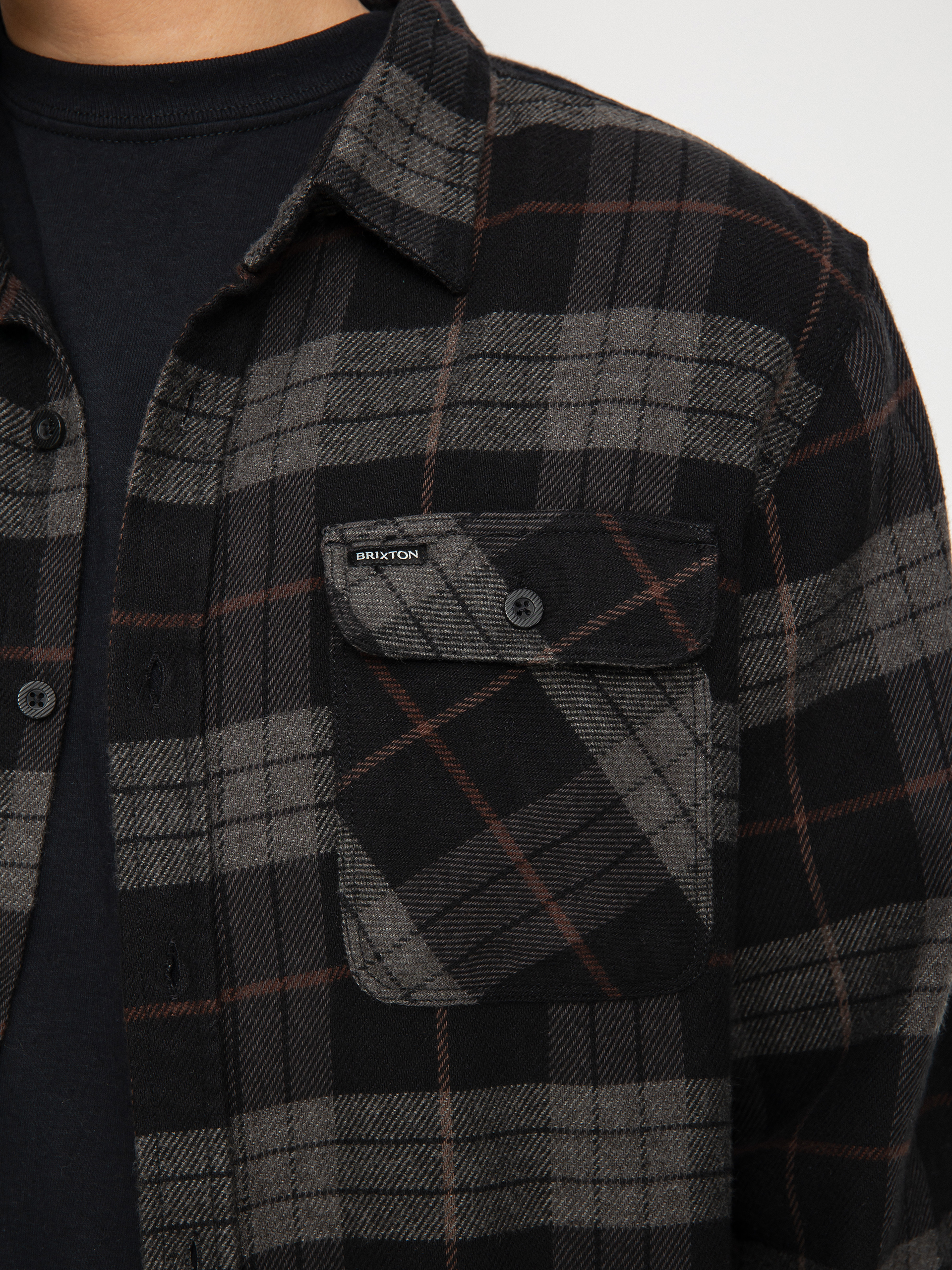 Brixton Bowery Flannel Ing (black/charcoal)