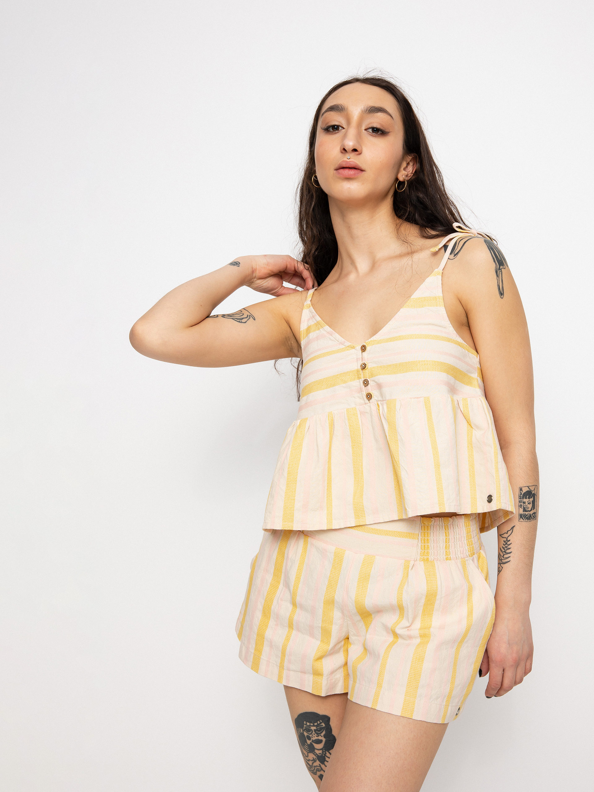 Roxy Koszulka Open Eyes póló Wmn (tapioca alla stripe verticale)