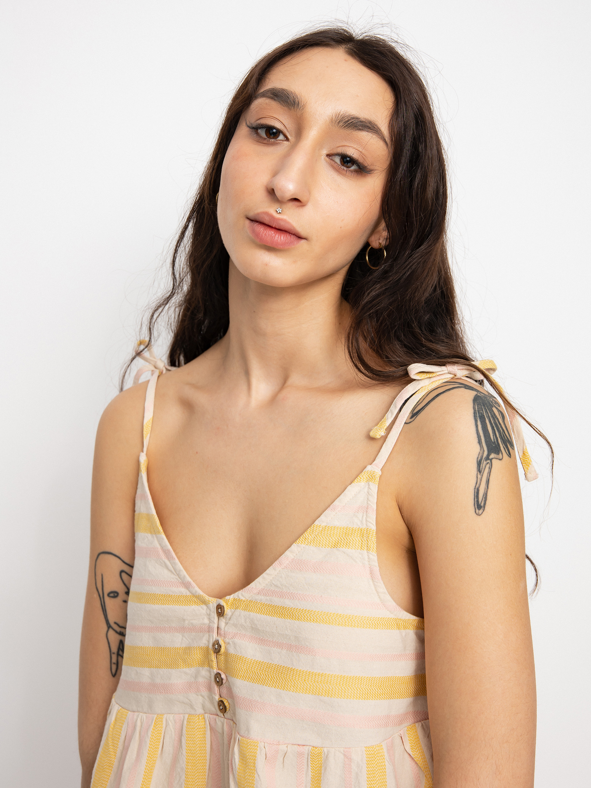 Roxy Koszulka Open Eyes póló Wmn (tapioca alla stripe verticale)