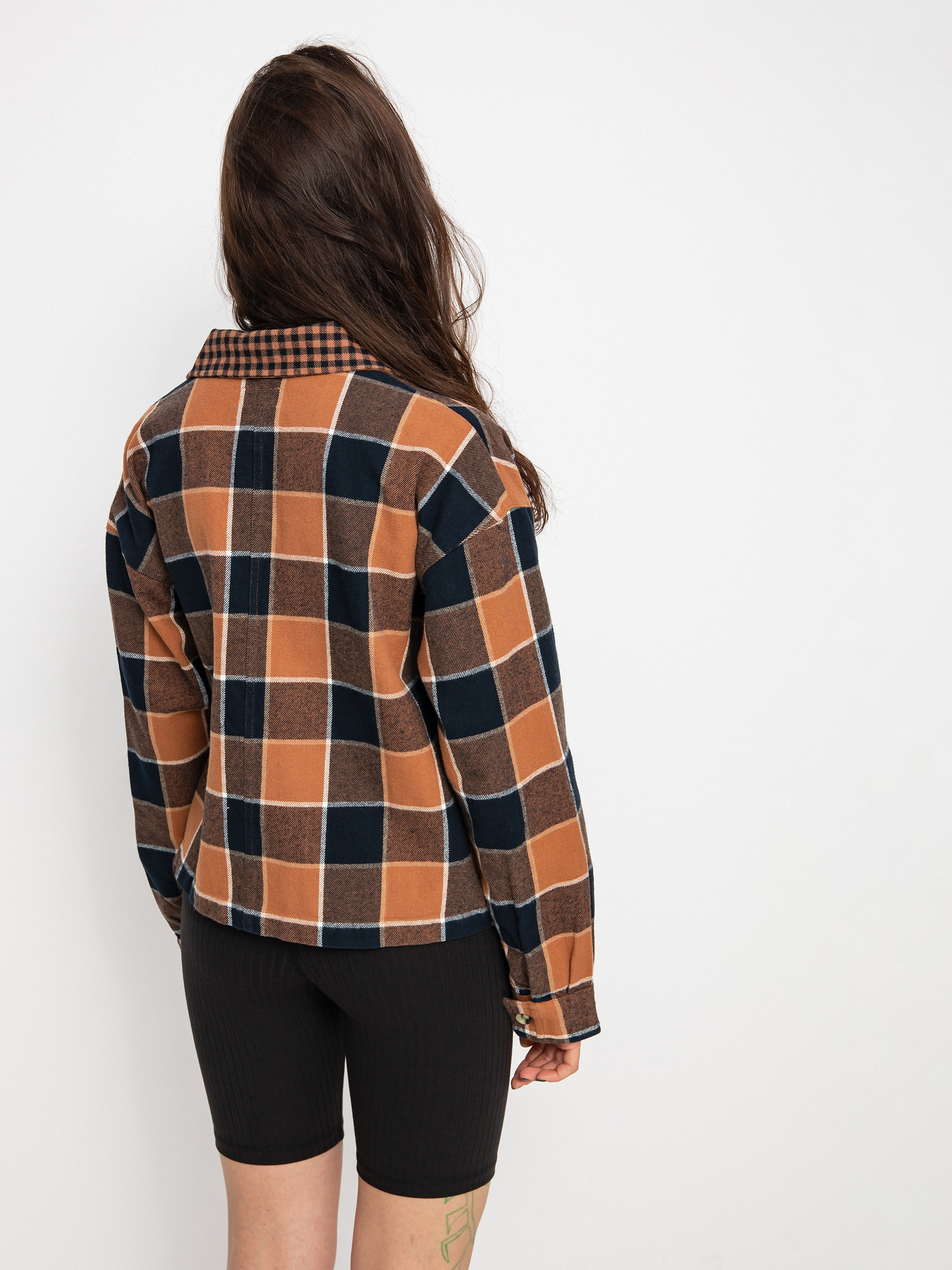 Brixton Bowery Flannel Ls Ing Wmn (hide/black)