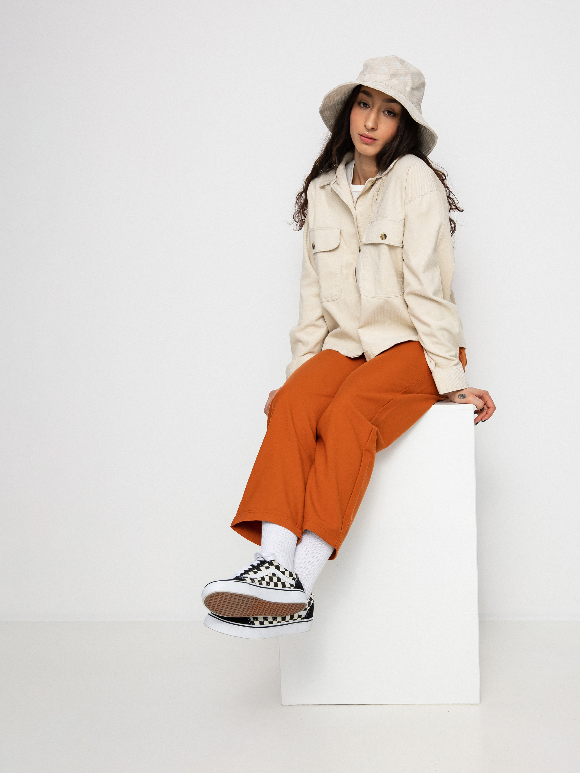 Brixton Bowery W Corduroy Flannel Ls Ing Wmn (dove)