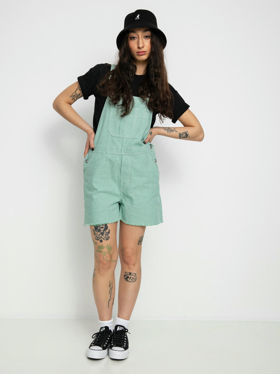 Brixton Christina Short Overall Rövidnadrág Wmn (leprechaun)