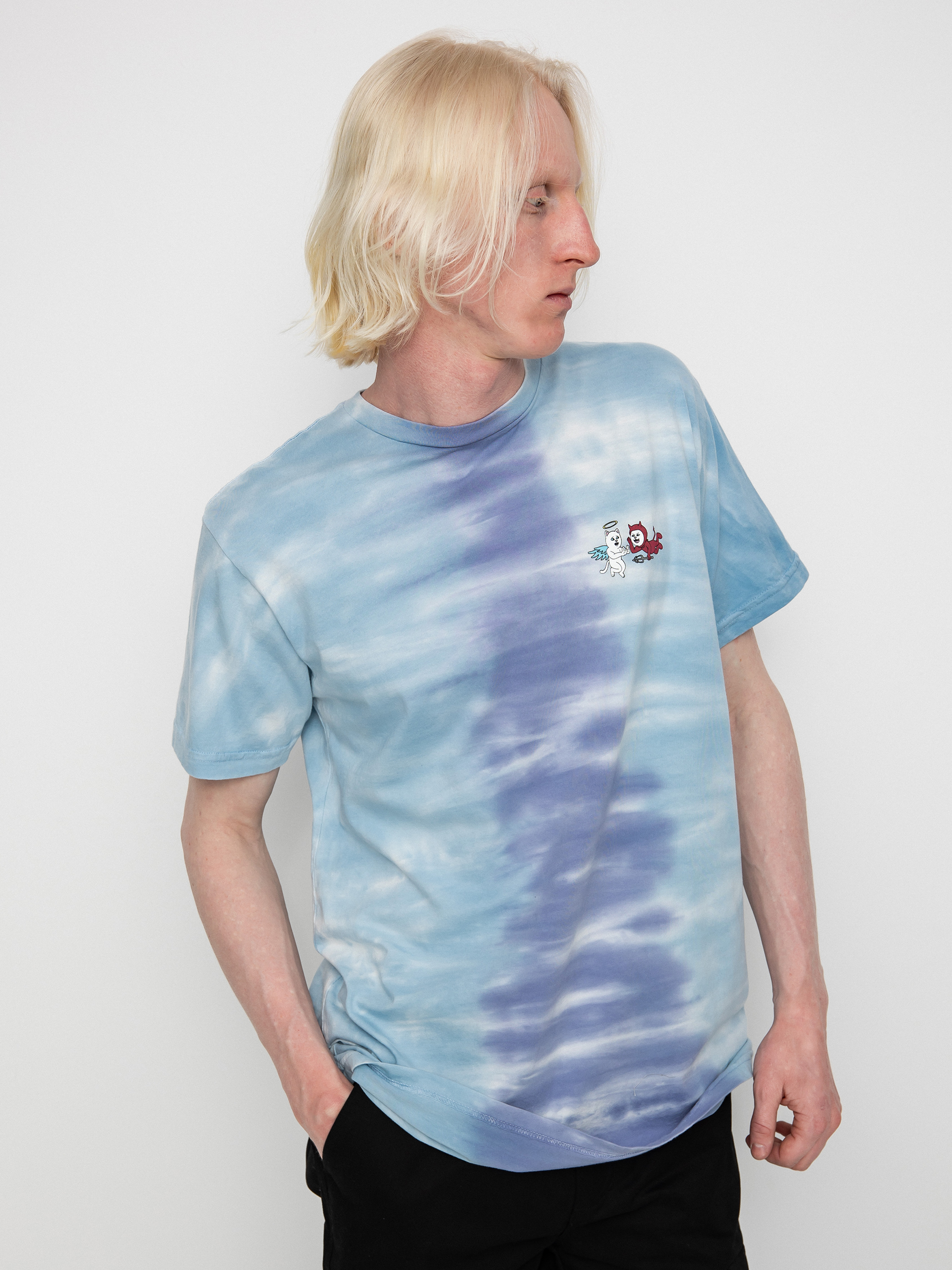 RipNDip Limbo póló (periwinkle/light blue split dye)