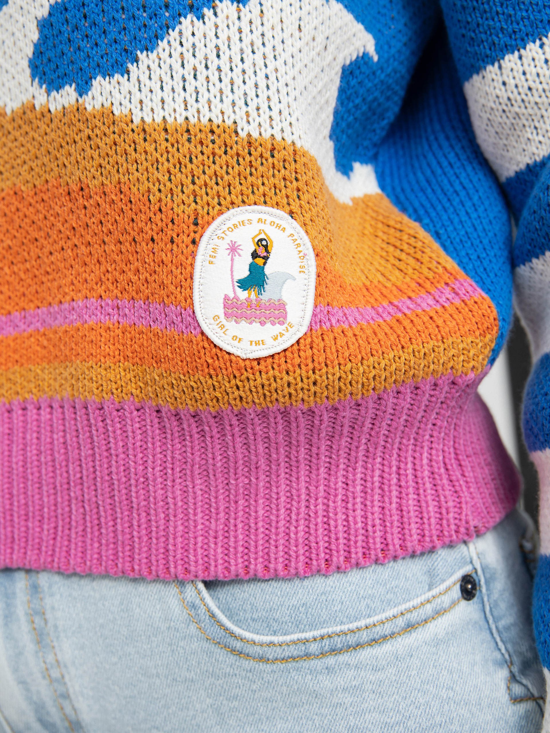 Femi Stories Pilo Pulóver Wmn (blu)