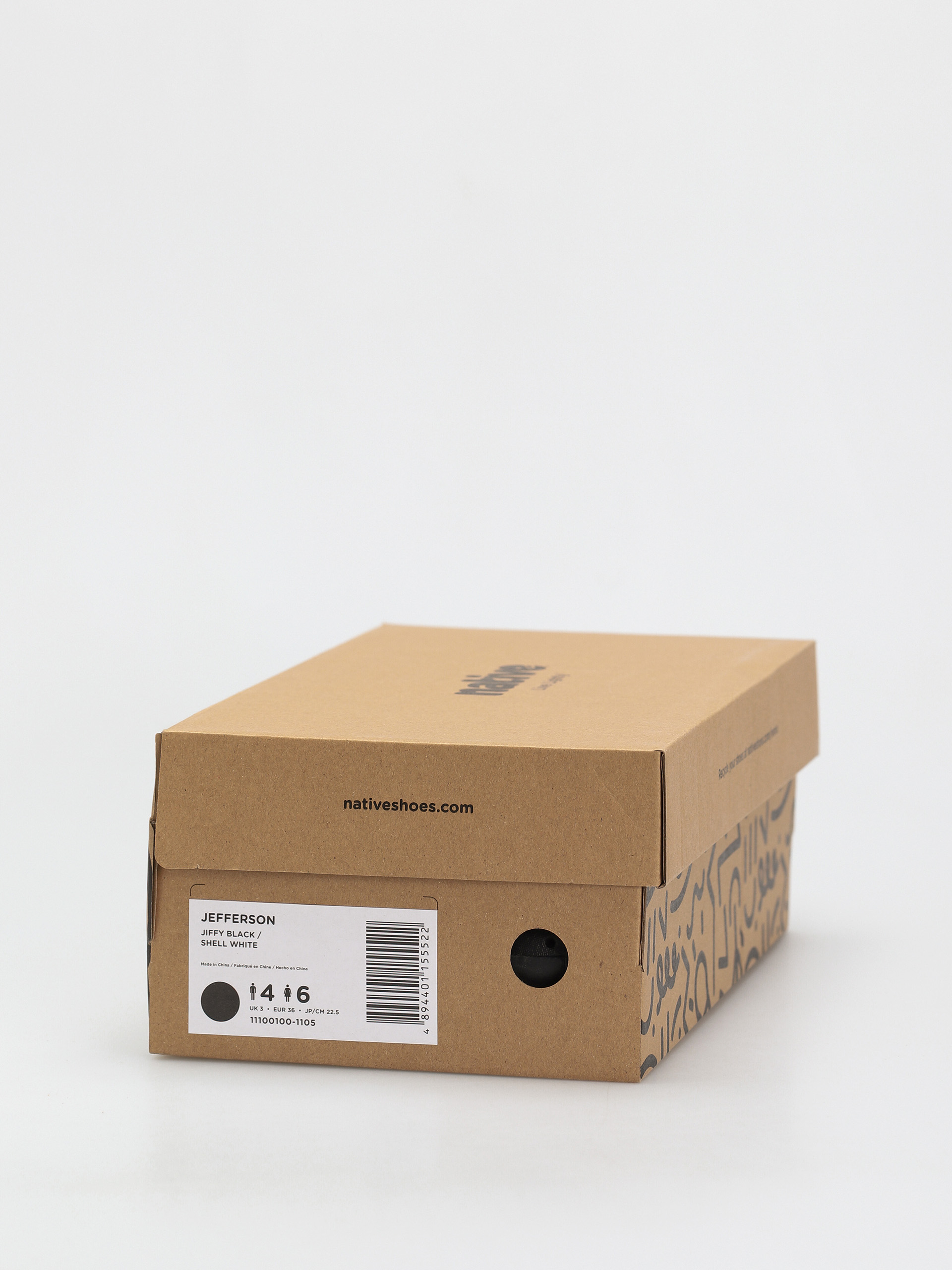 Native Jefferson Cipők (jiffy black/shell white)