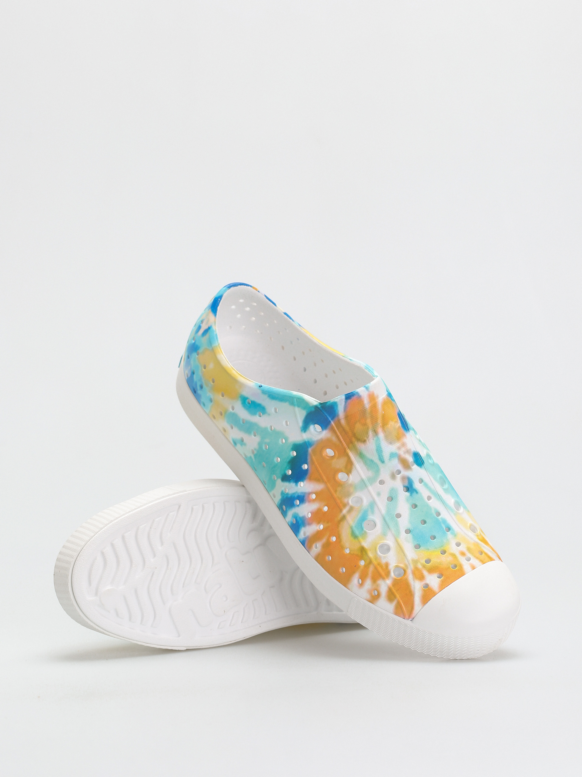 Native Jefferson Print Cipők (shell white/shell white/orange tie dye)