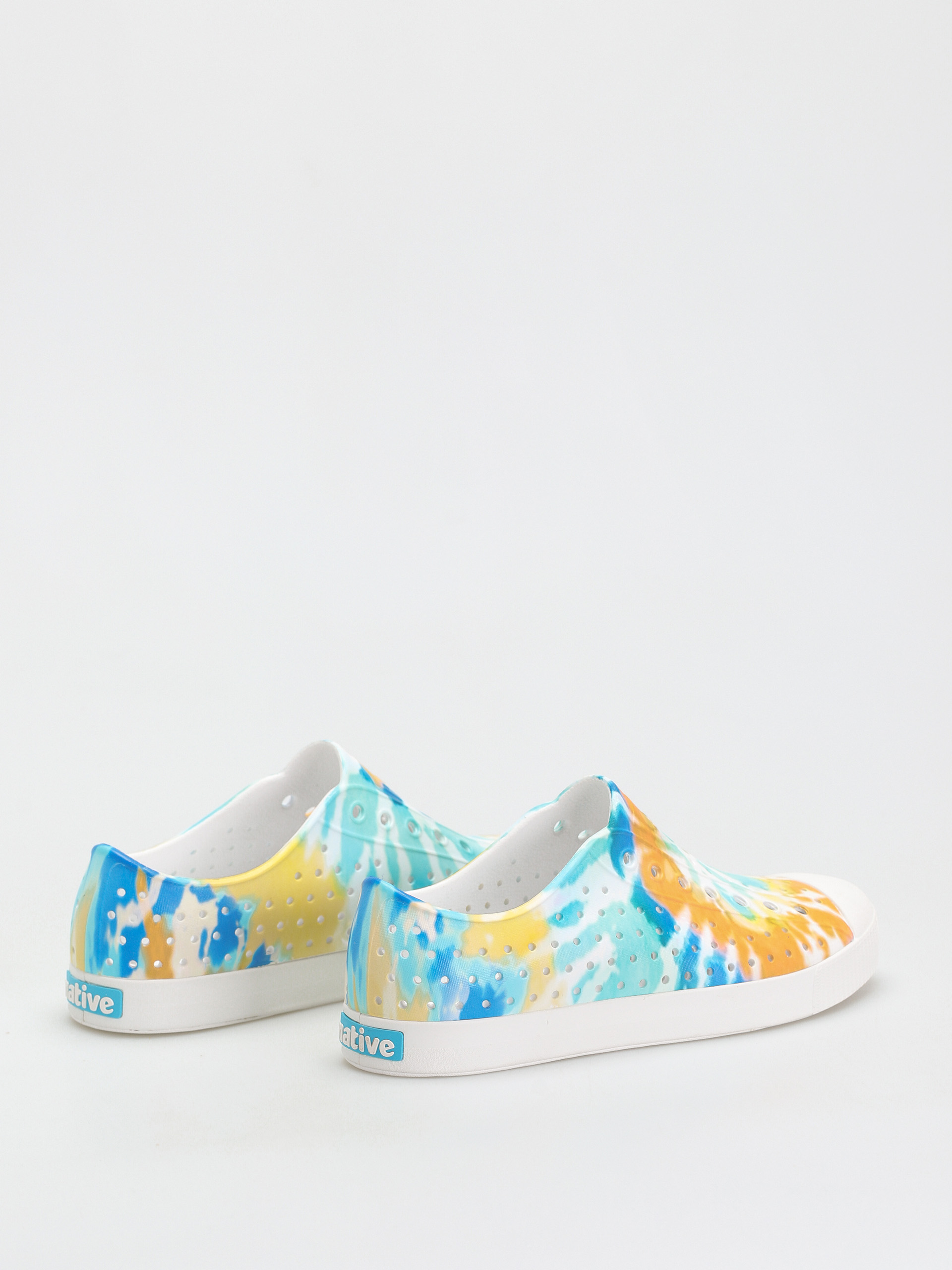Native Jefferson Print Cipők (shell white/shell white/orange tie dye)