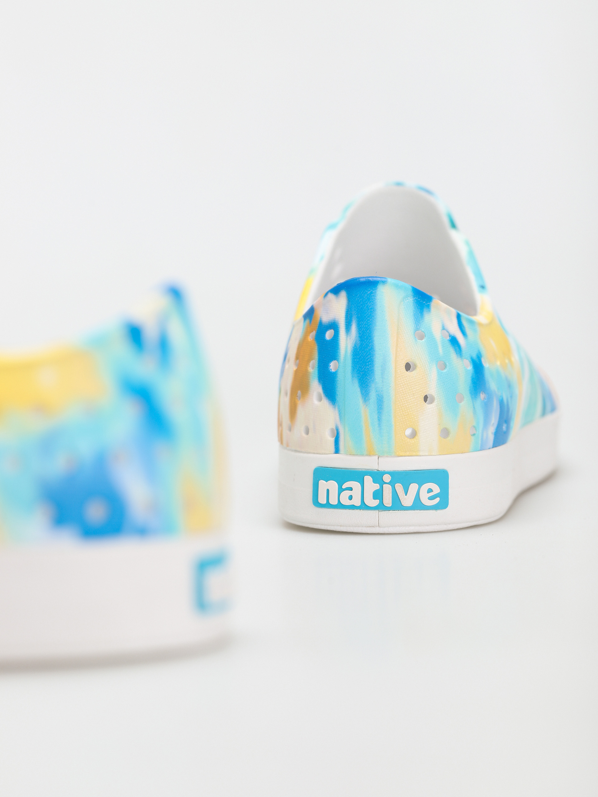 Native Jefferson Print Cipők (shell white/shell white/orange tie dye)