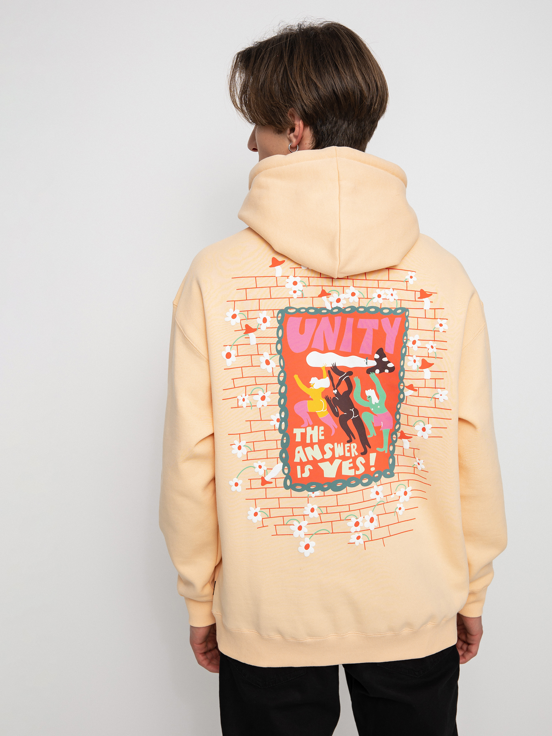 Volcom Egle Zvirblyte HD Kapucnis pulóver (cream blush)