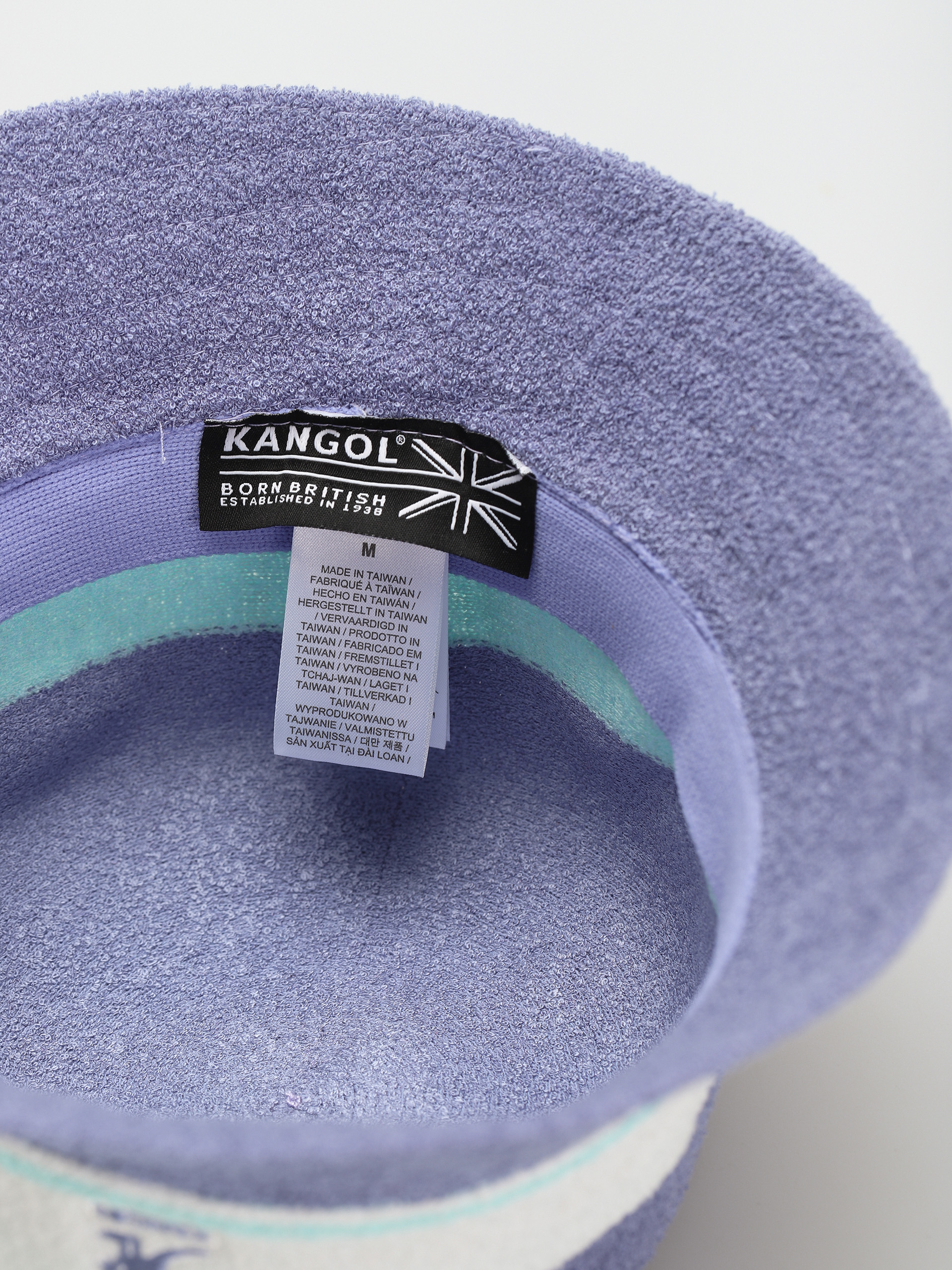 Kangol Bermuda Stripe Bucket Kalap (iced lilac)