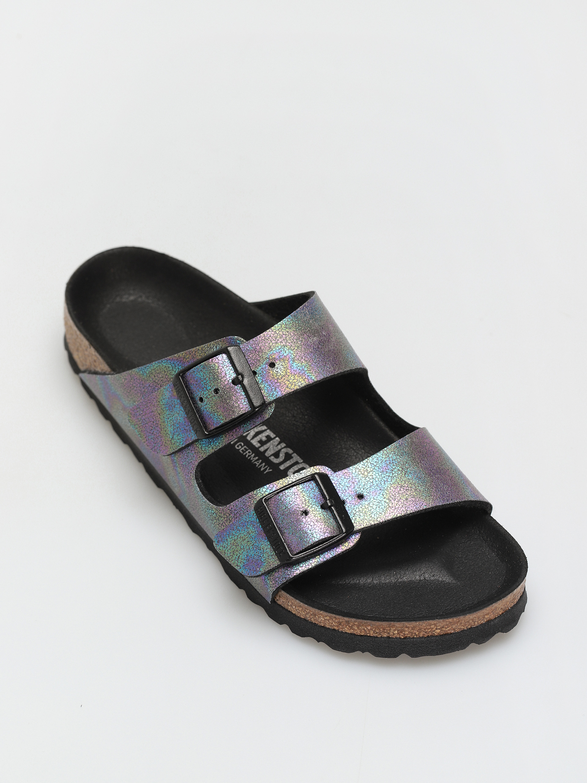 Birkenstock Arizona Vegan Narrow Flip-flop papucsok Wmn (black iridescent)