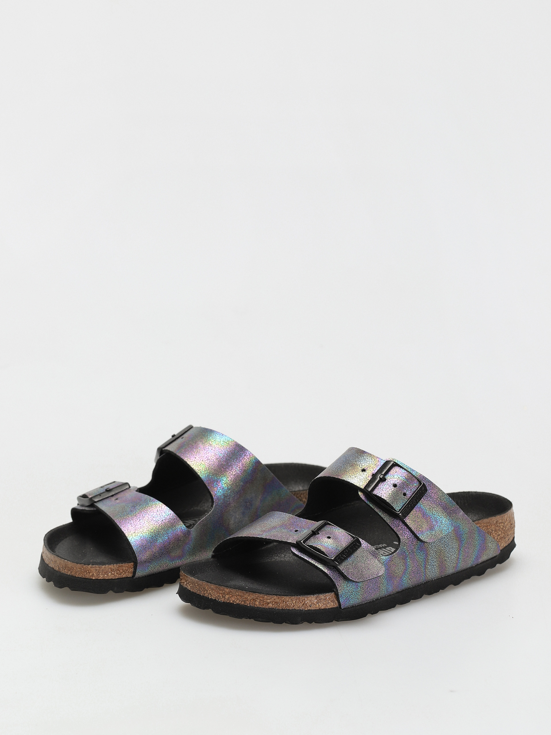 Birkenstock Arizona Vegan Narrow Flip-flop papucsok Wmn (black iridescent)