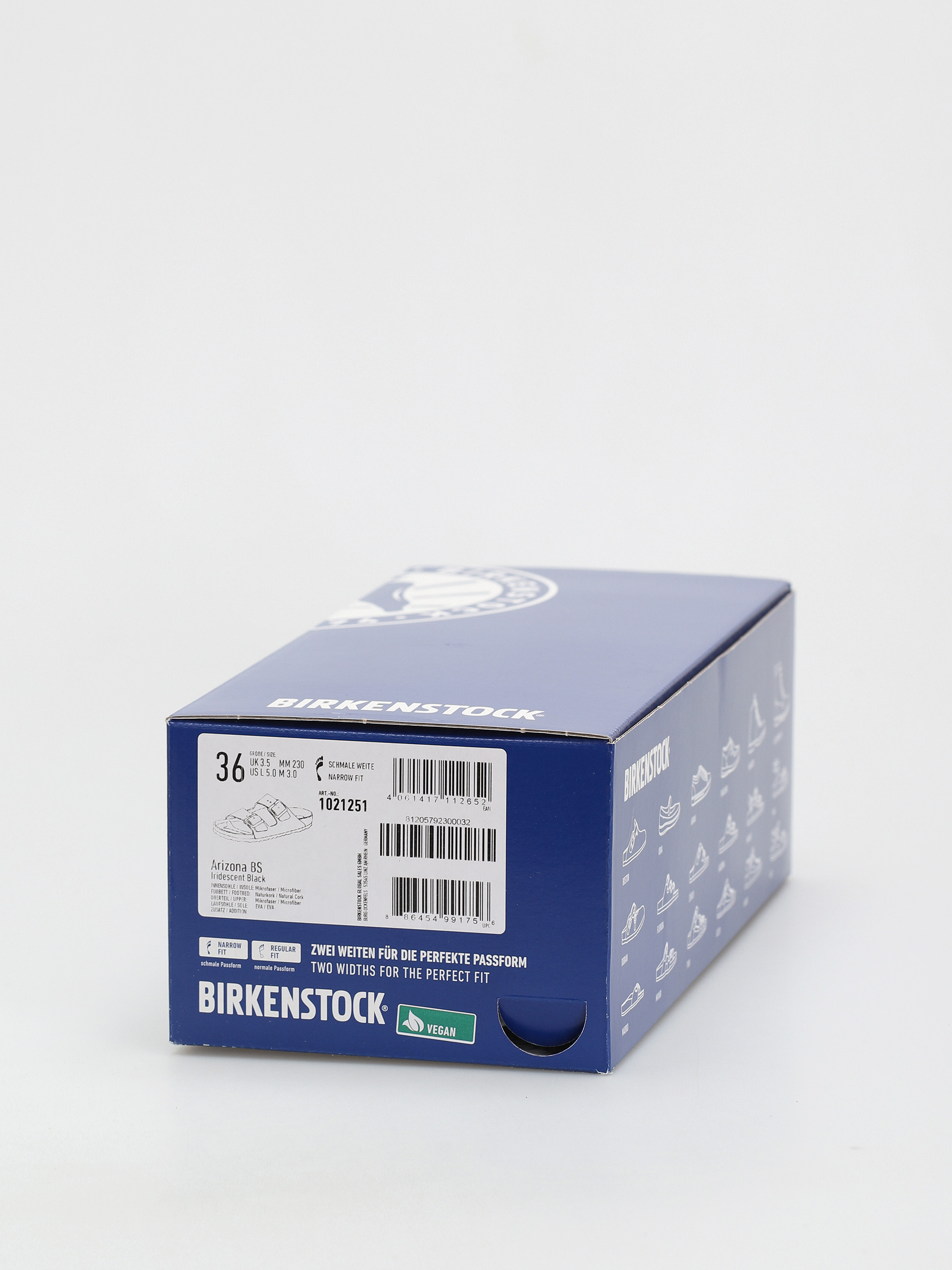 Birkenstock Arizona Vegan Narrow Flip-flop papucsok Wmn (black iridescent)