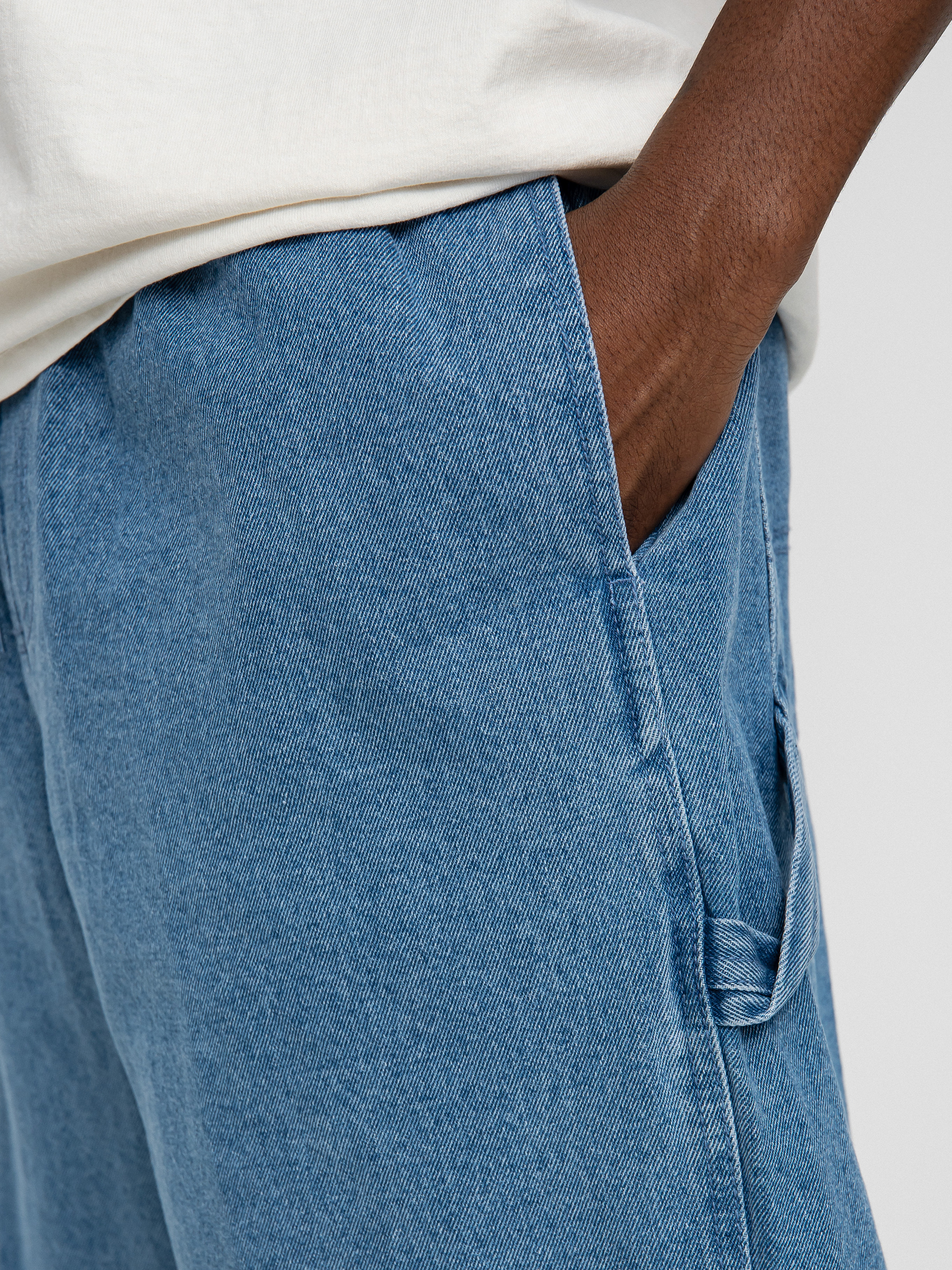 OBEY Easy Denim Carpenter Rövidnadrág (light indigo)