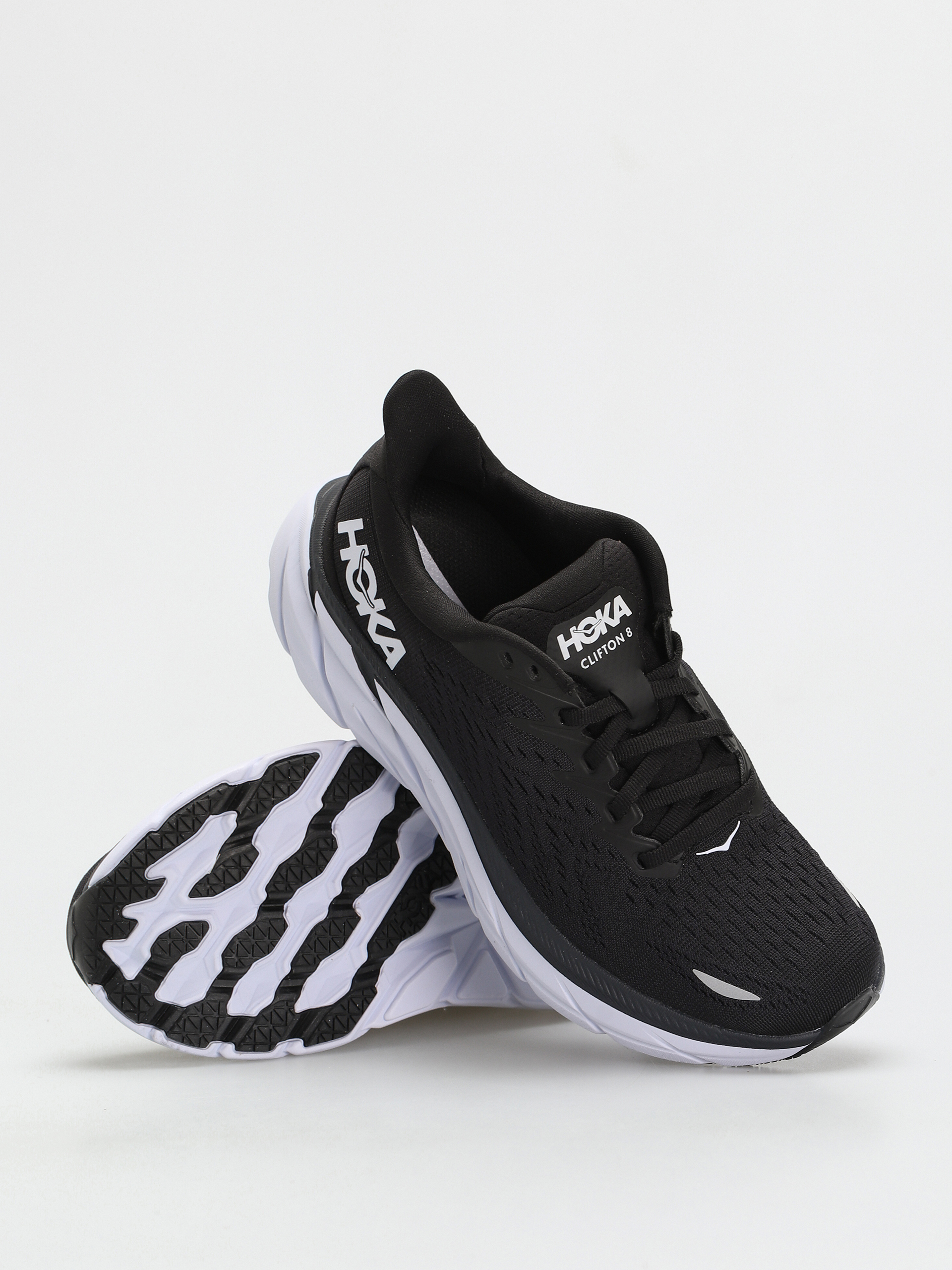 Hoka One One Clifton 8 Cipők Wmn (black/white)