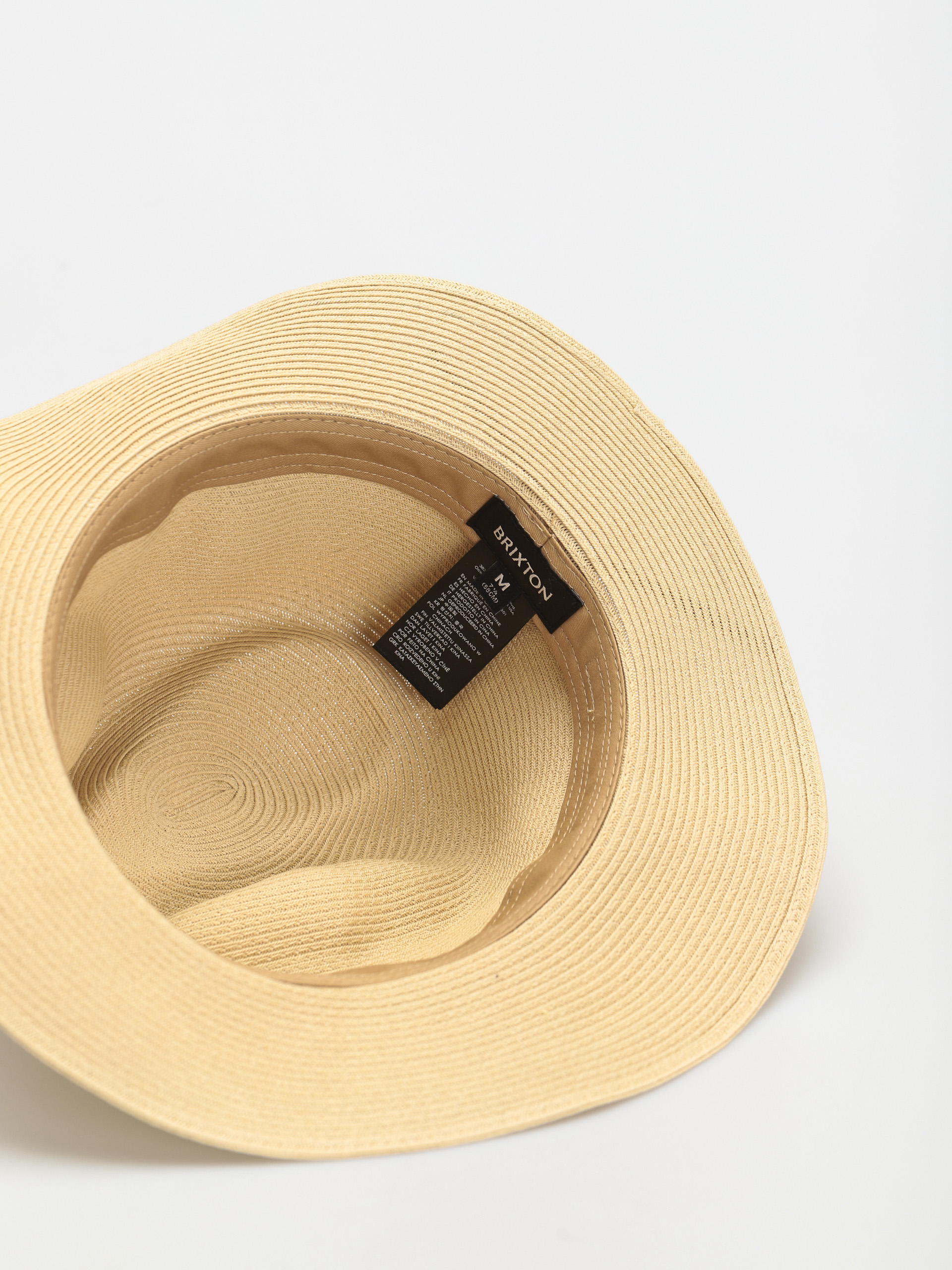 Brixton Wesley Straw Packable Fedora Kalap (tan)