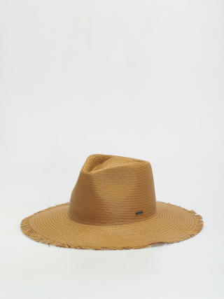 Brixton Jo Straw Frayed Fedora Kalap (copper)