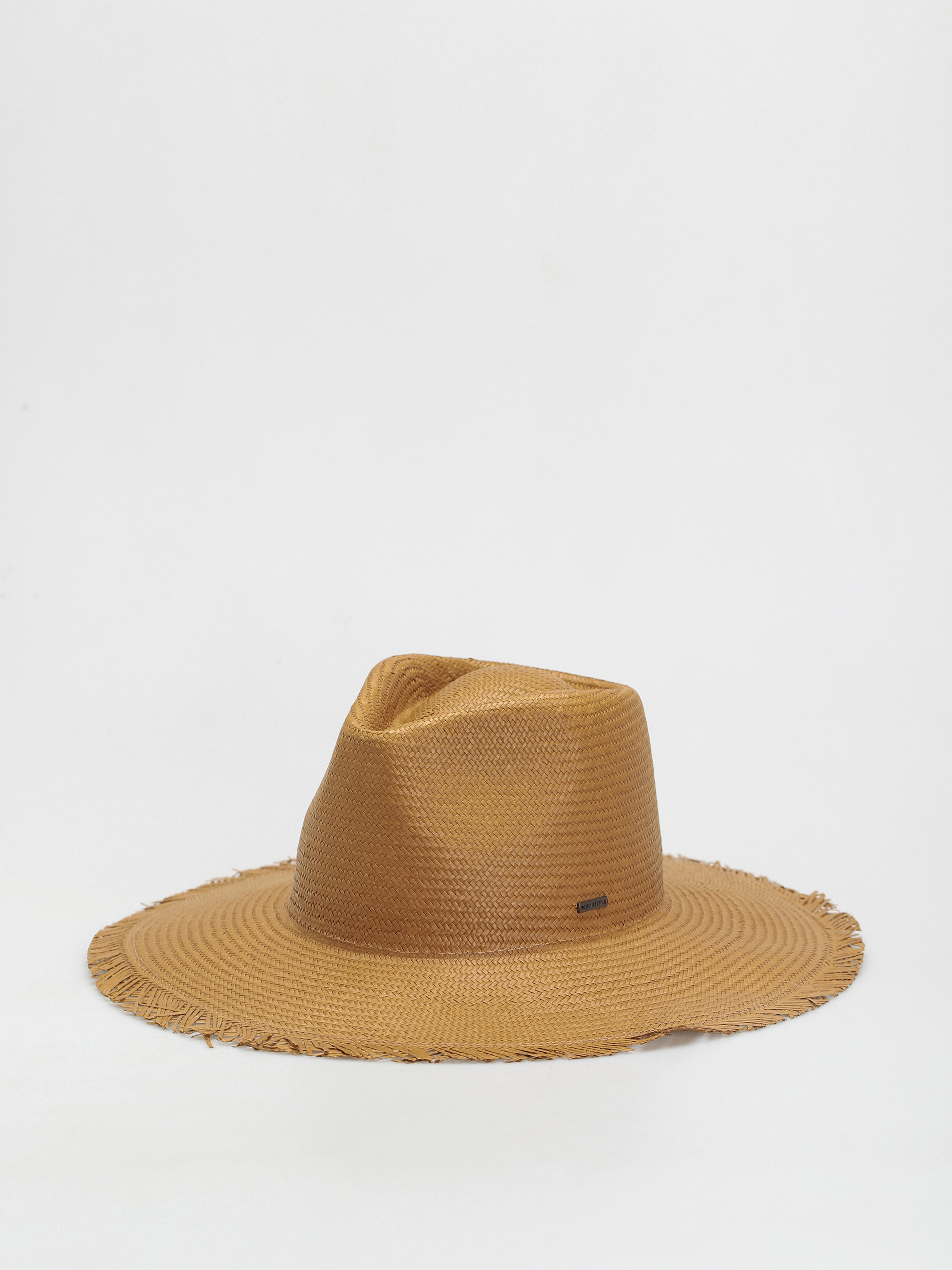 Brixton Jo Straw Frayed Fedora Kalap (copper)