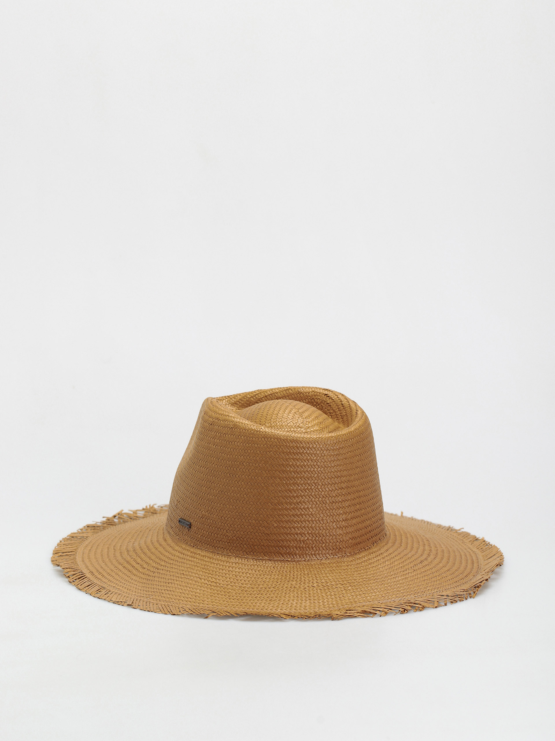 Brixton Jo Straw Frayed Fedora Kalap (copper)