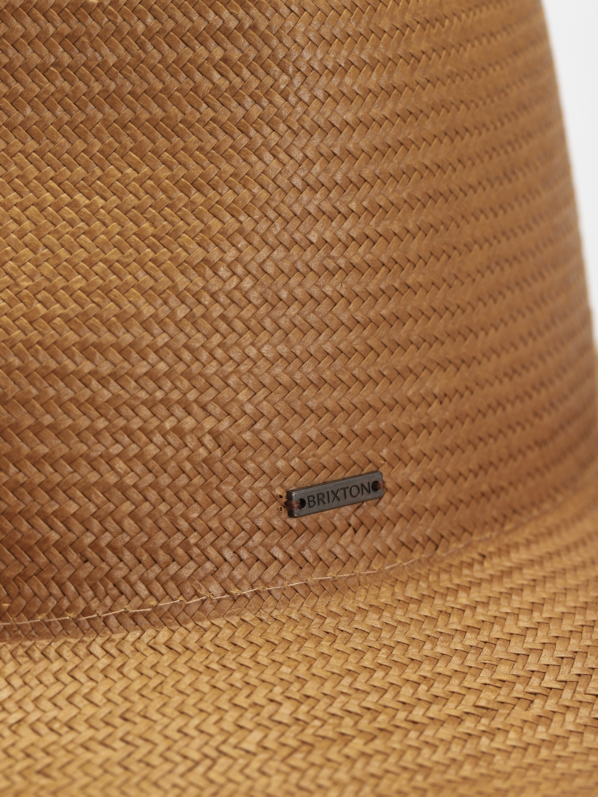 Brixton Jo Straw Frayed Fedora Kalap (copper)