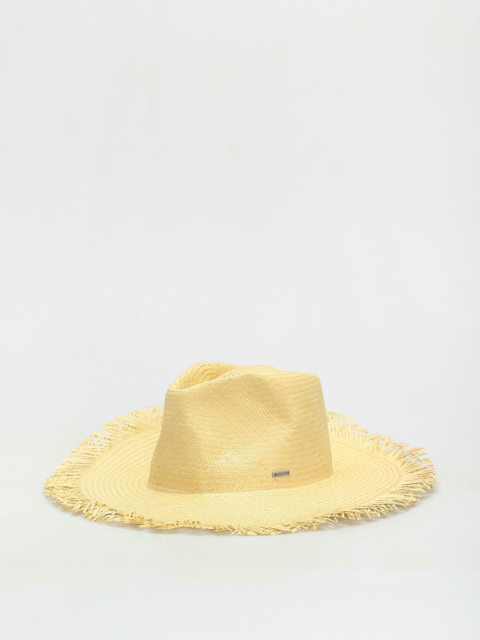 Brixton Jo Straw Frayed Fedora Kalap (honey)