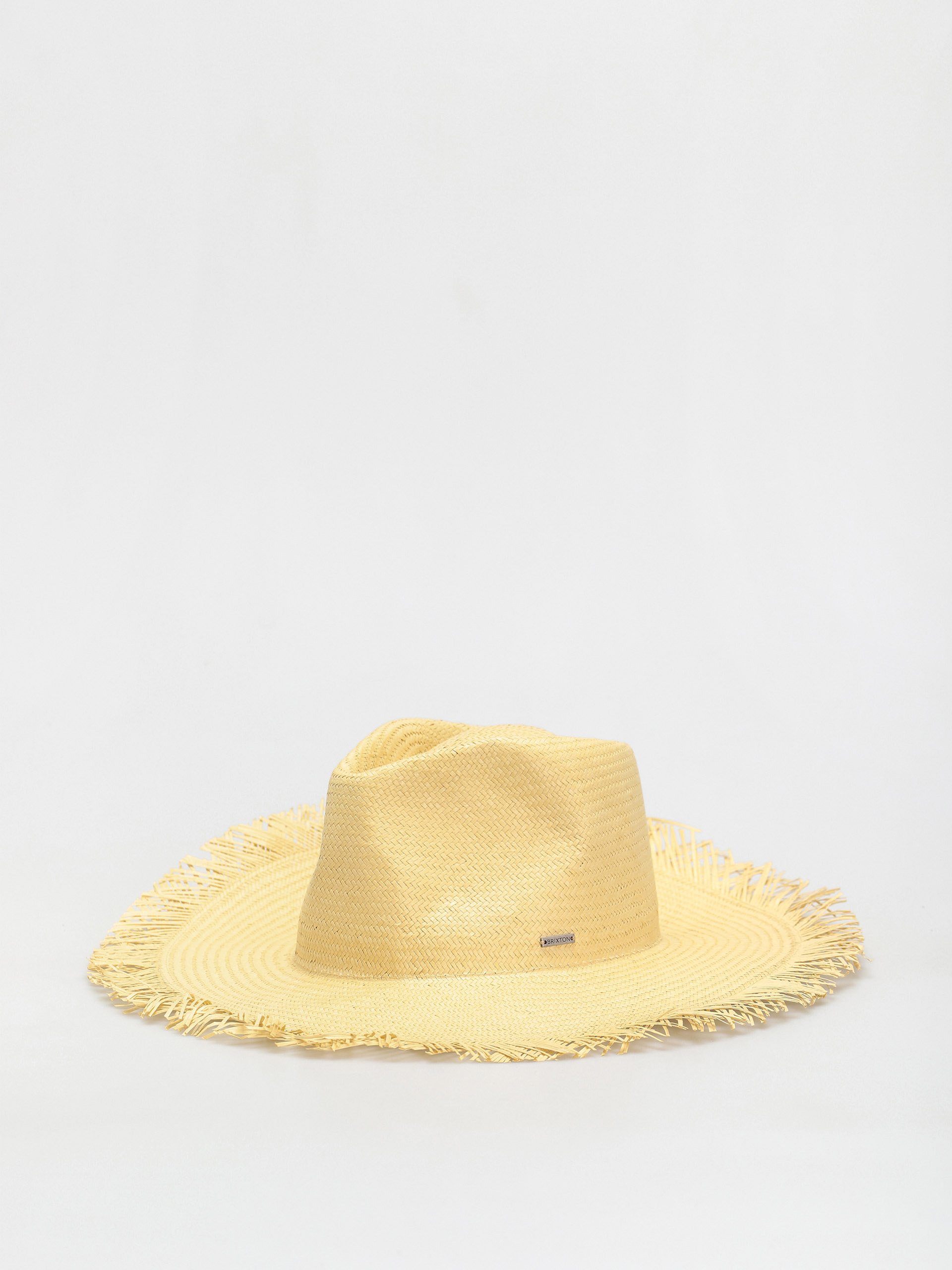 Brixton Jo Straw Frayed Fedora Kalap (honey)