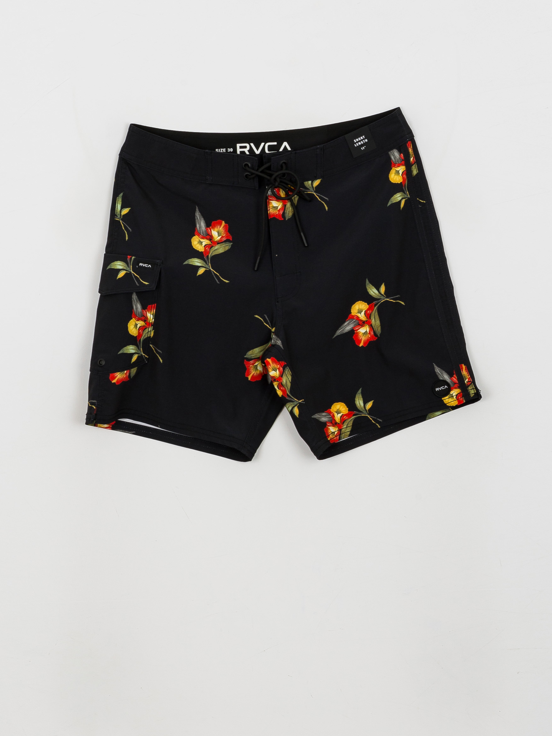 RVCA Restless Trunk Boardshort (black floral)