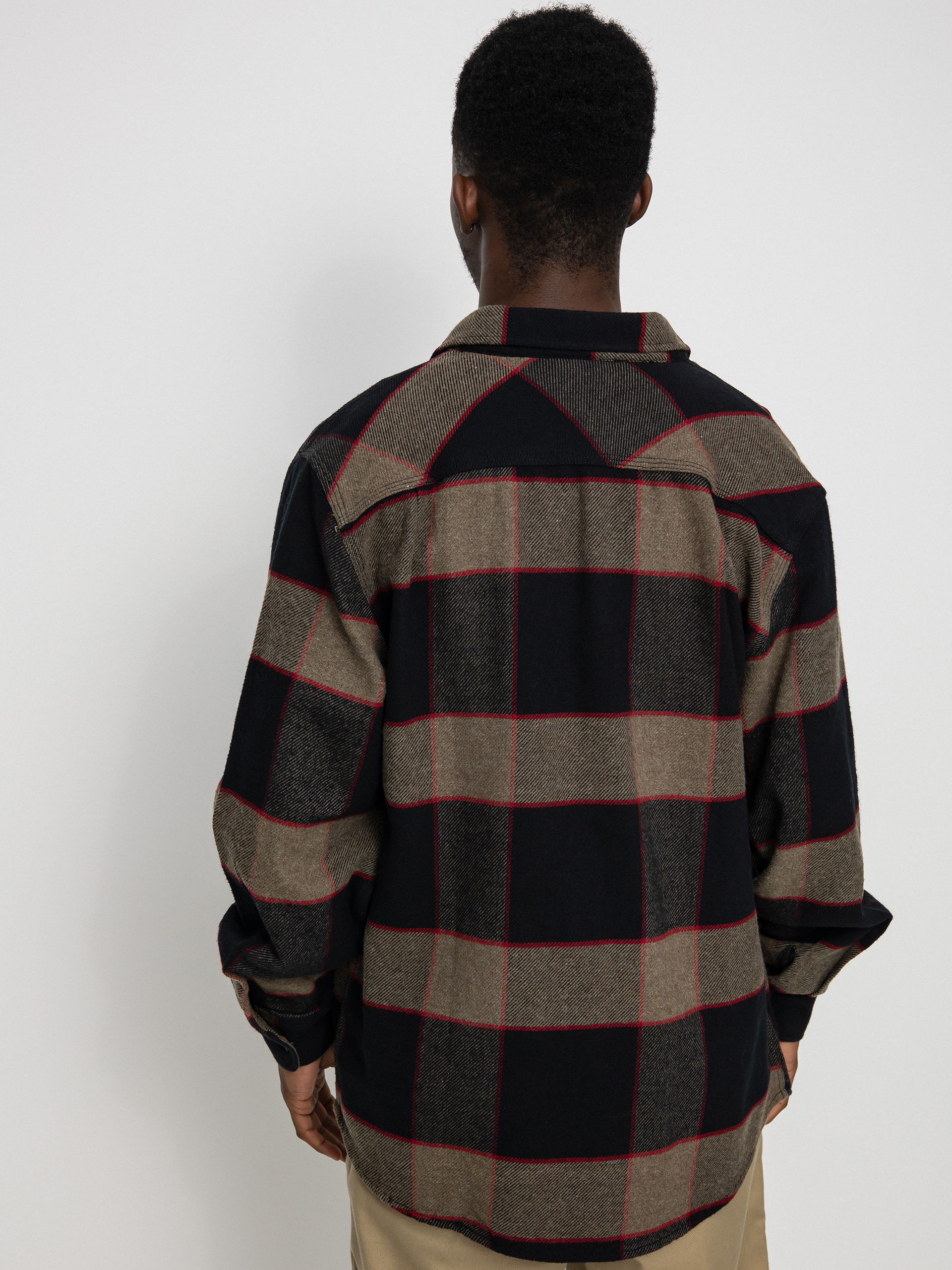 Brixton Ing Bowery Flannel Ls (heather grey/charcoal)