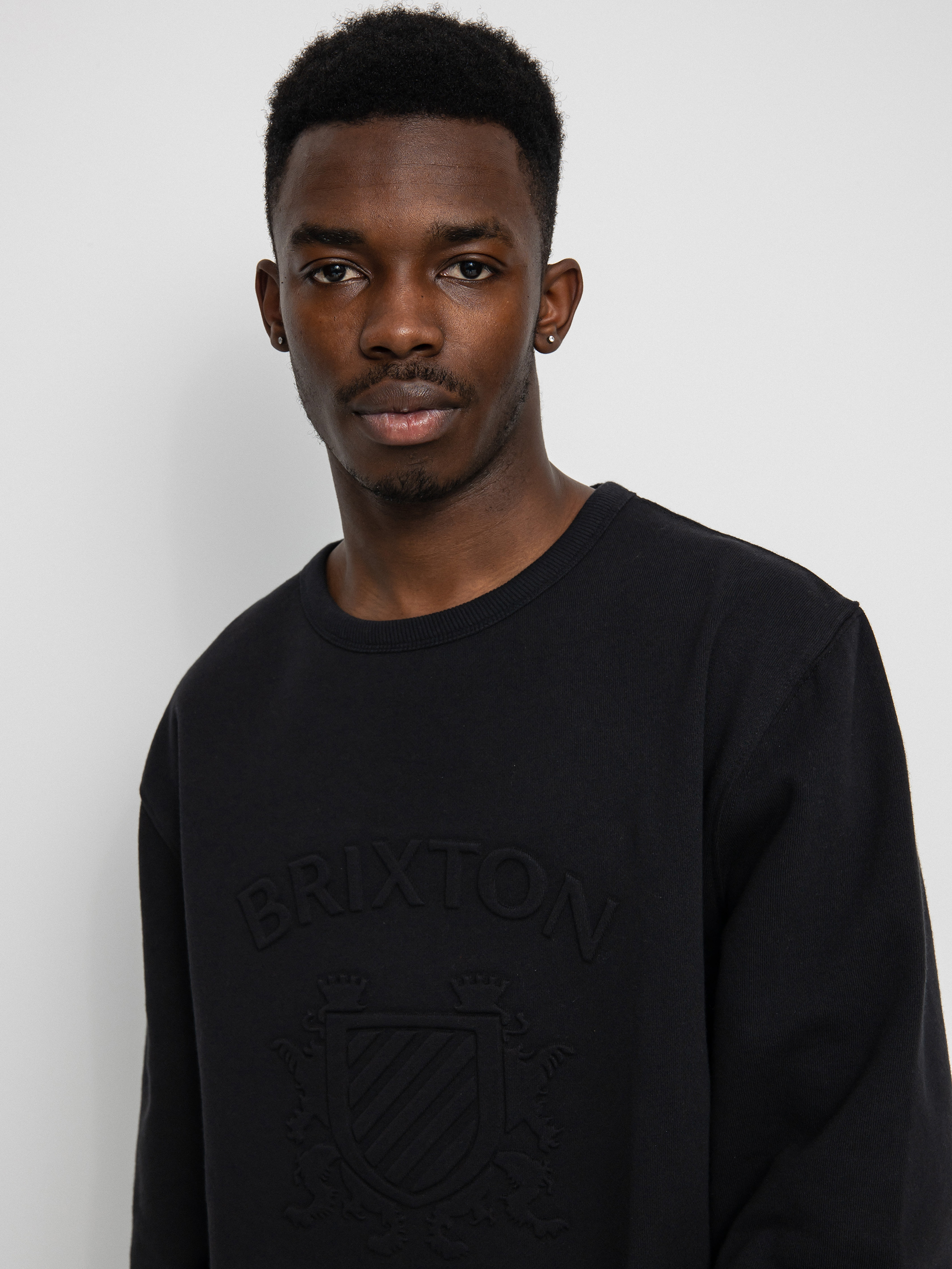 Brixton Lion Crest Crew Pulóver (black)