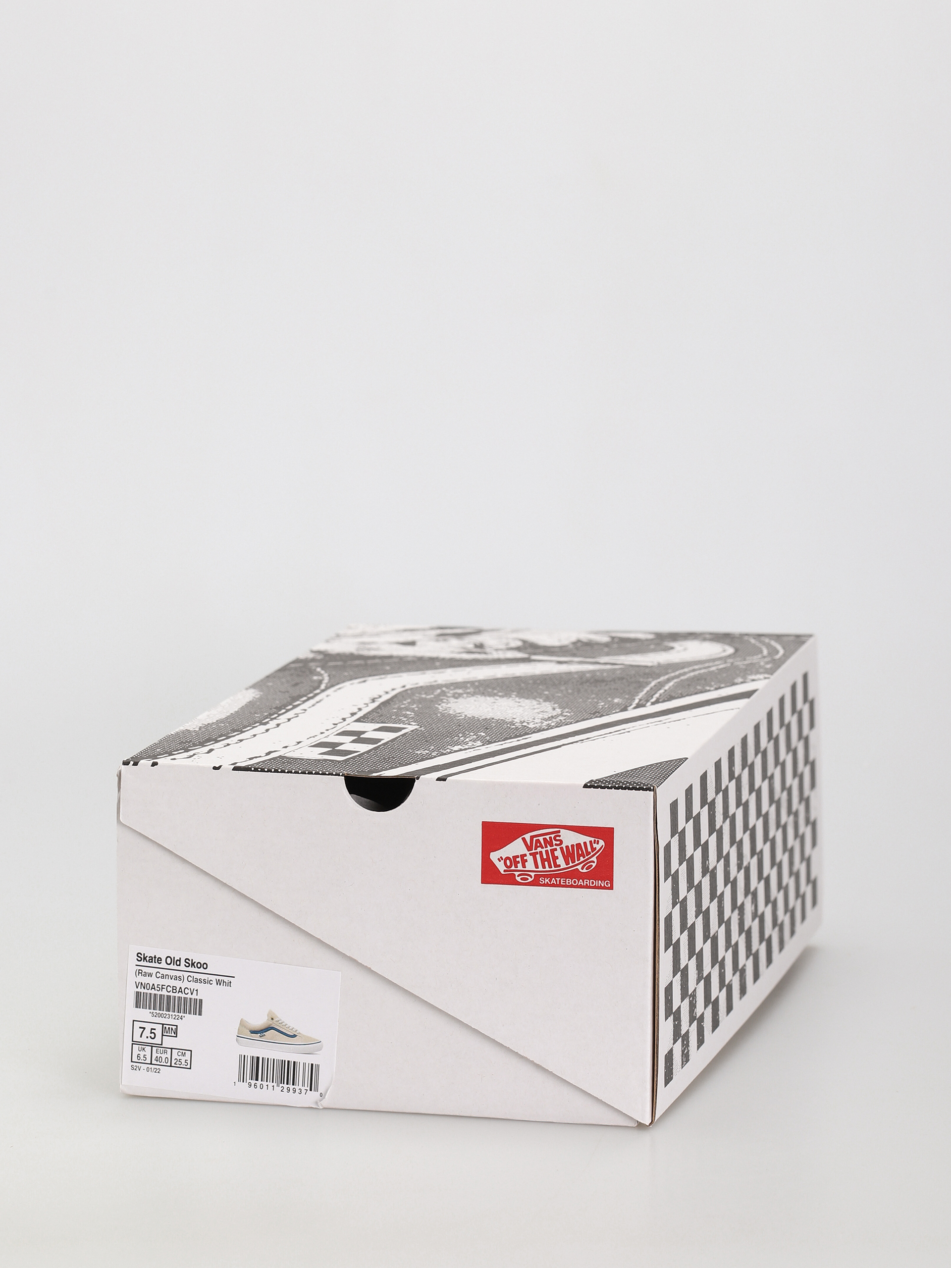 Vans Skate Old Skool Cipők (raw canvas/classic white)