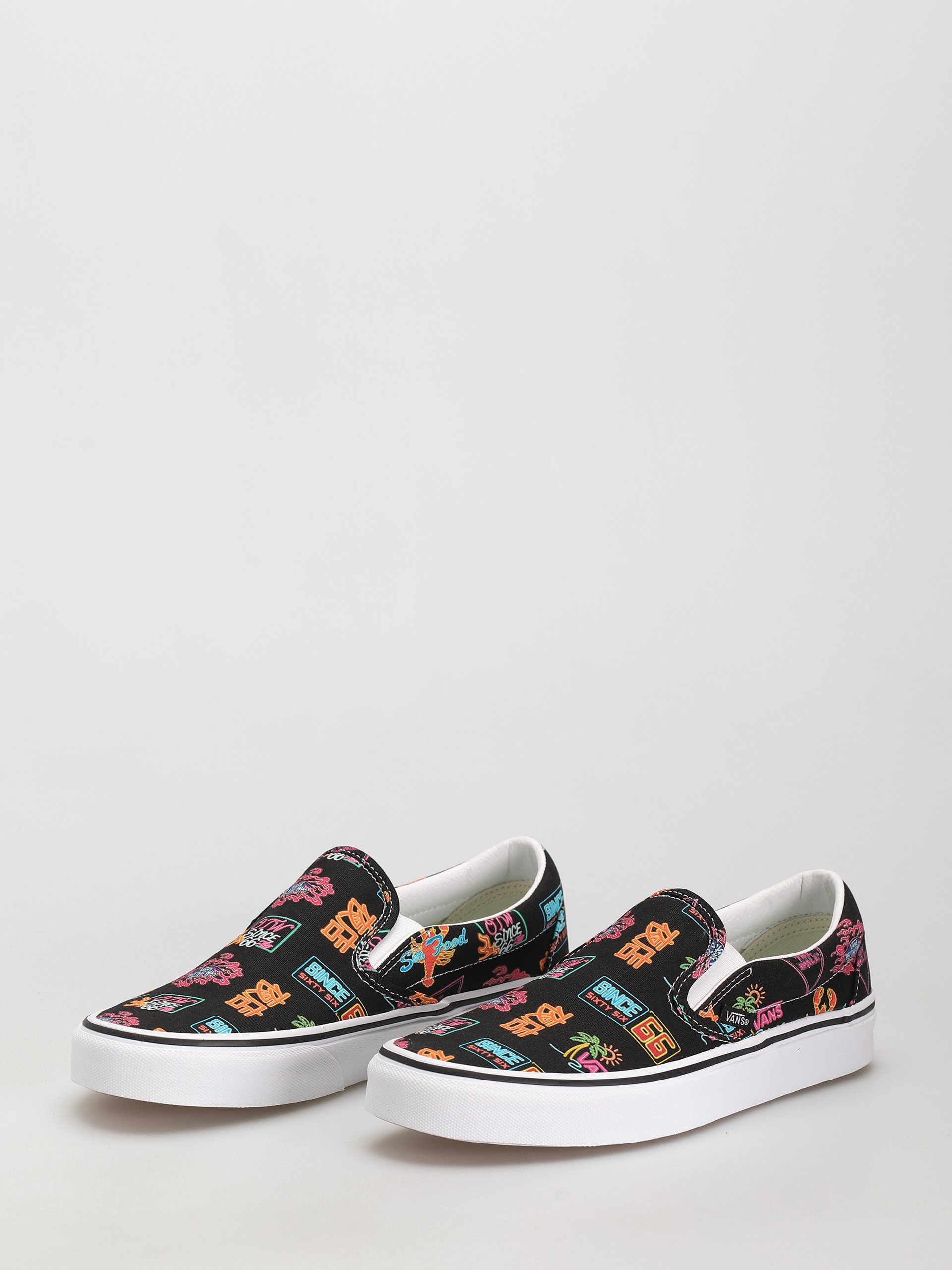 Vans Classic Slip On Cipők (vans market/black/neon)