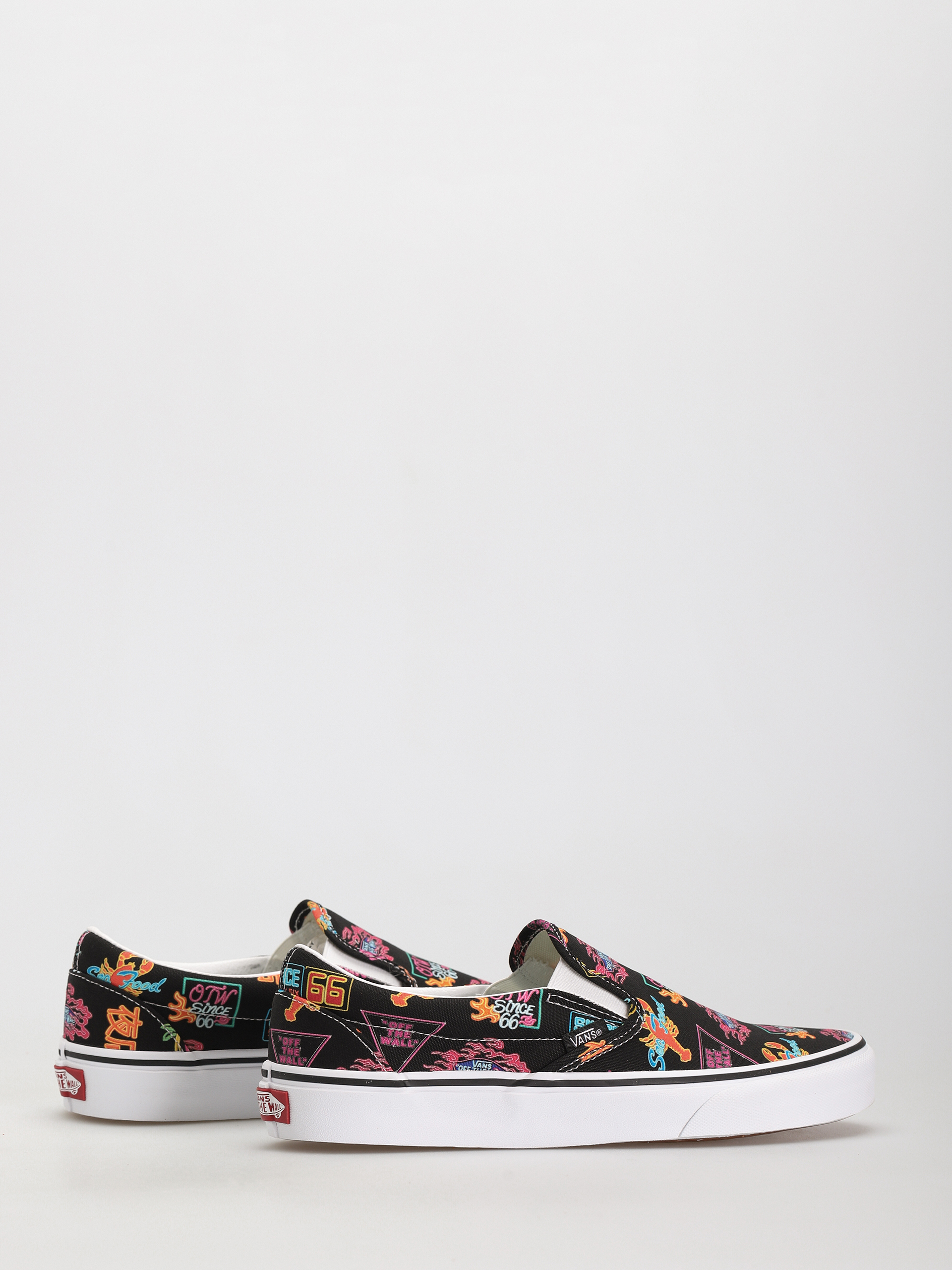 Vans Classic Slip On Cipők (vans market/black/neon)