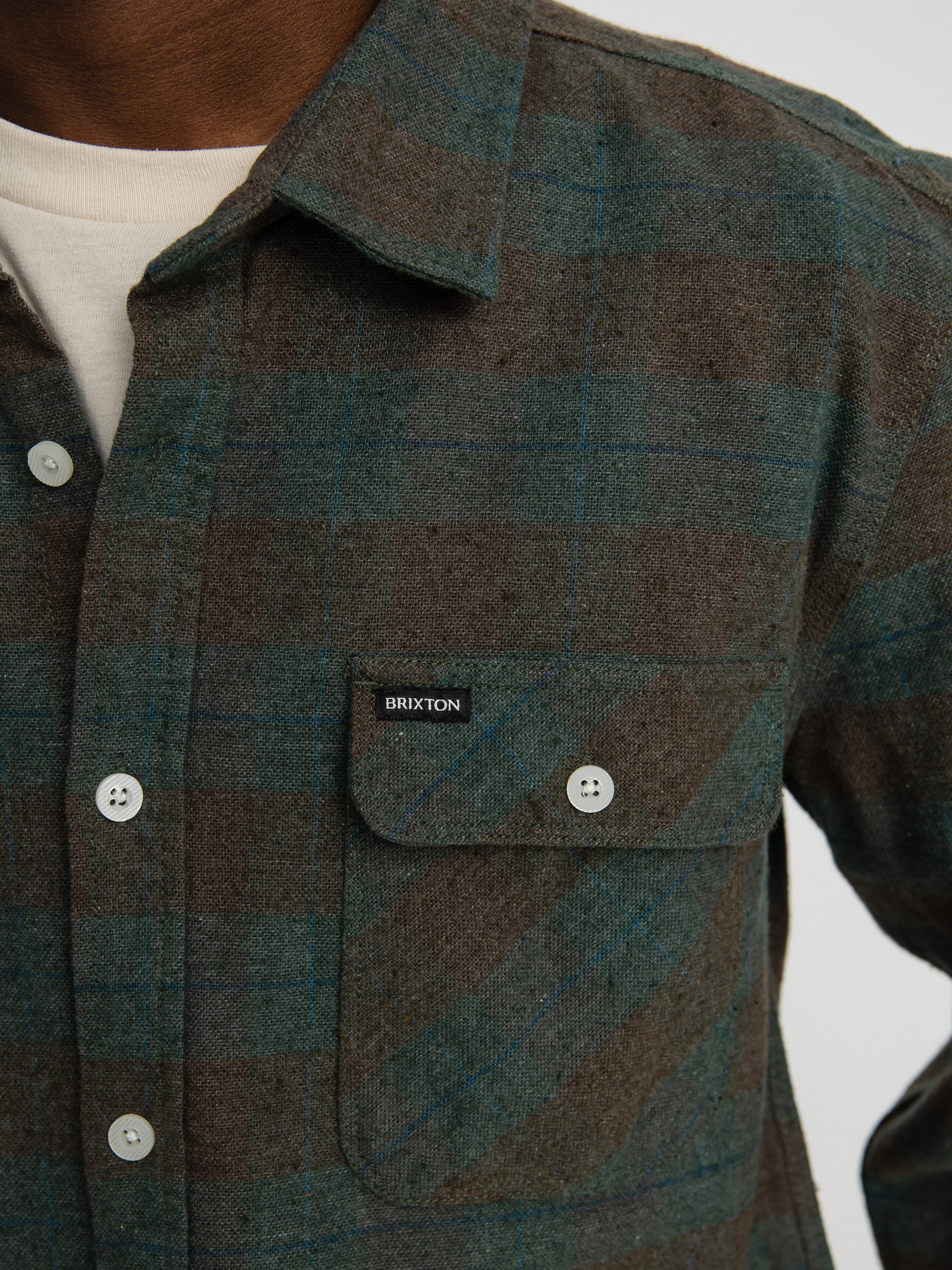 Brixton Bowery Flannel Ls Ing (ocean)