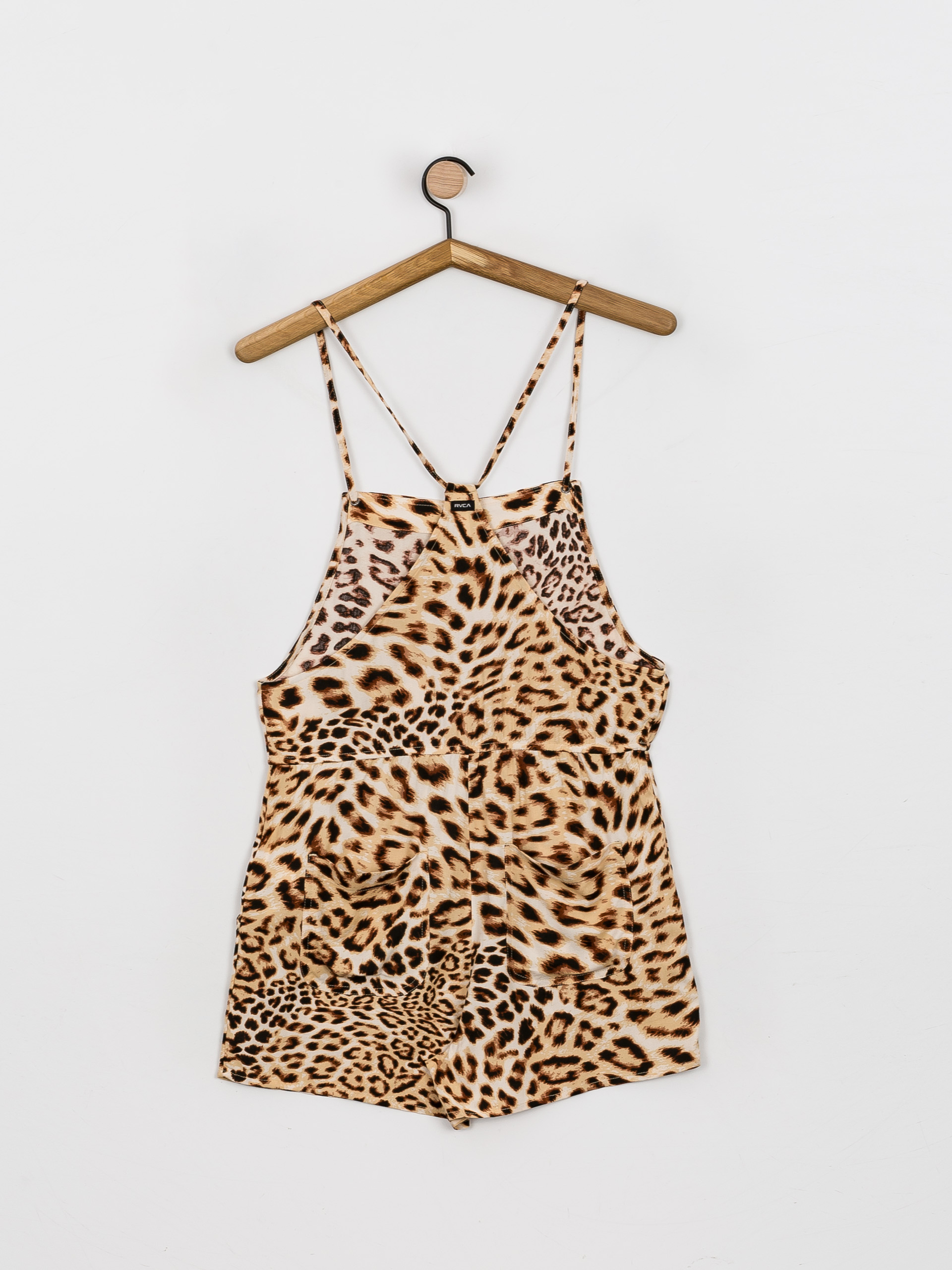 Női RVCA Ogrodniczki Laidback Romper Teniszruha (light brown)