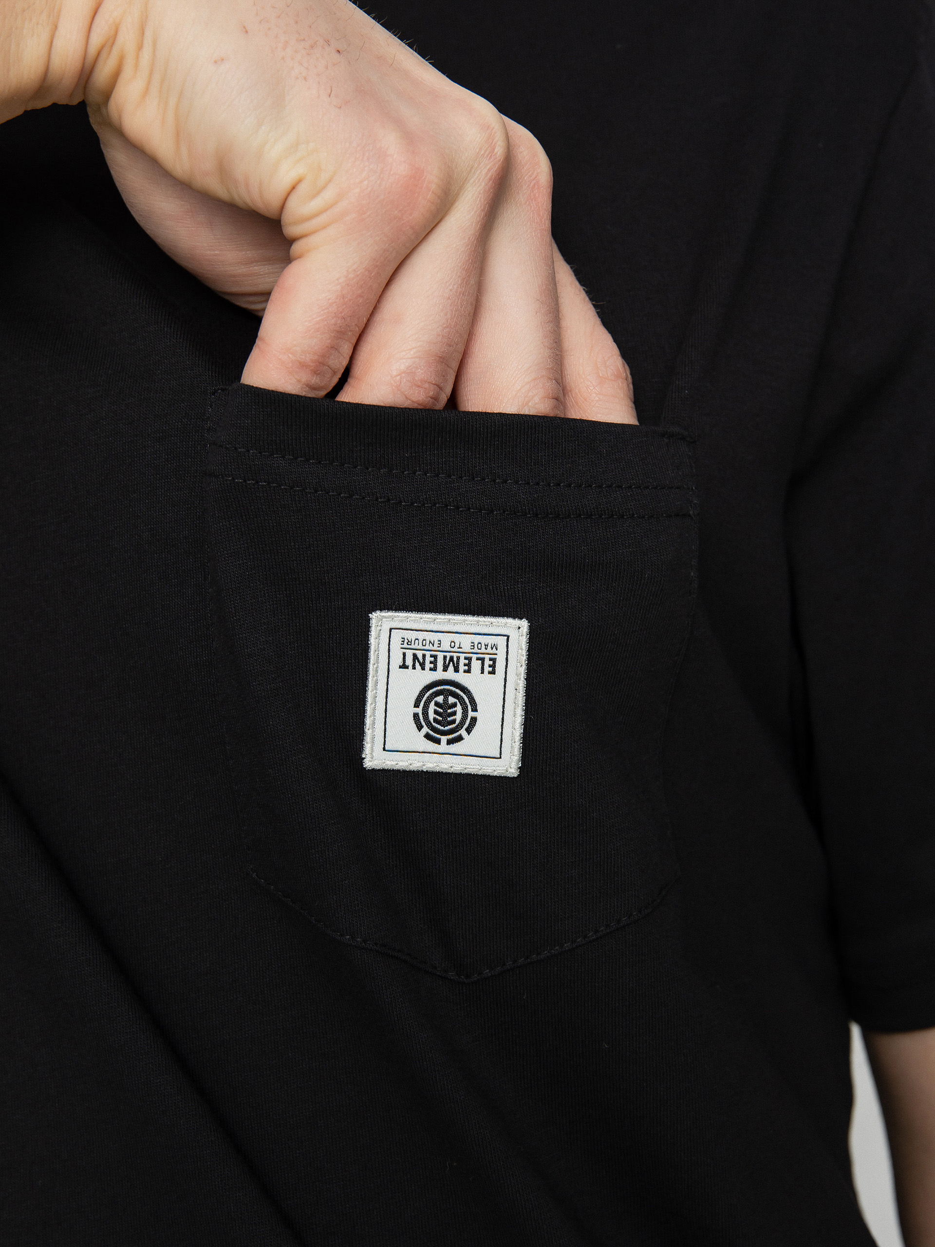 Element Basic Pocket Label S póló (flint black)