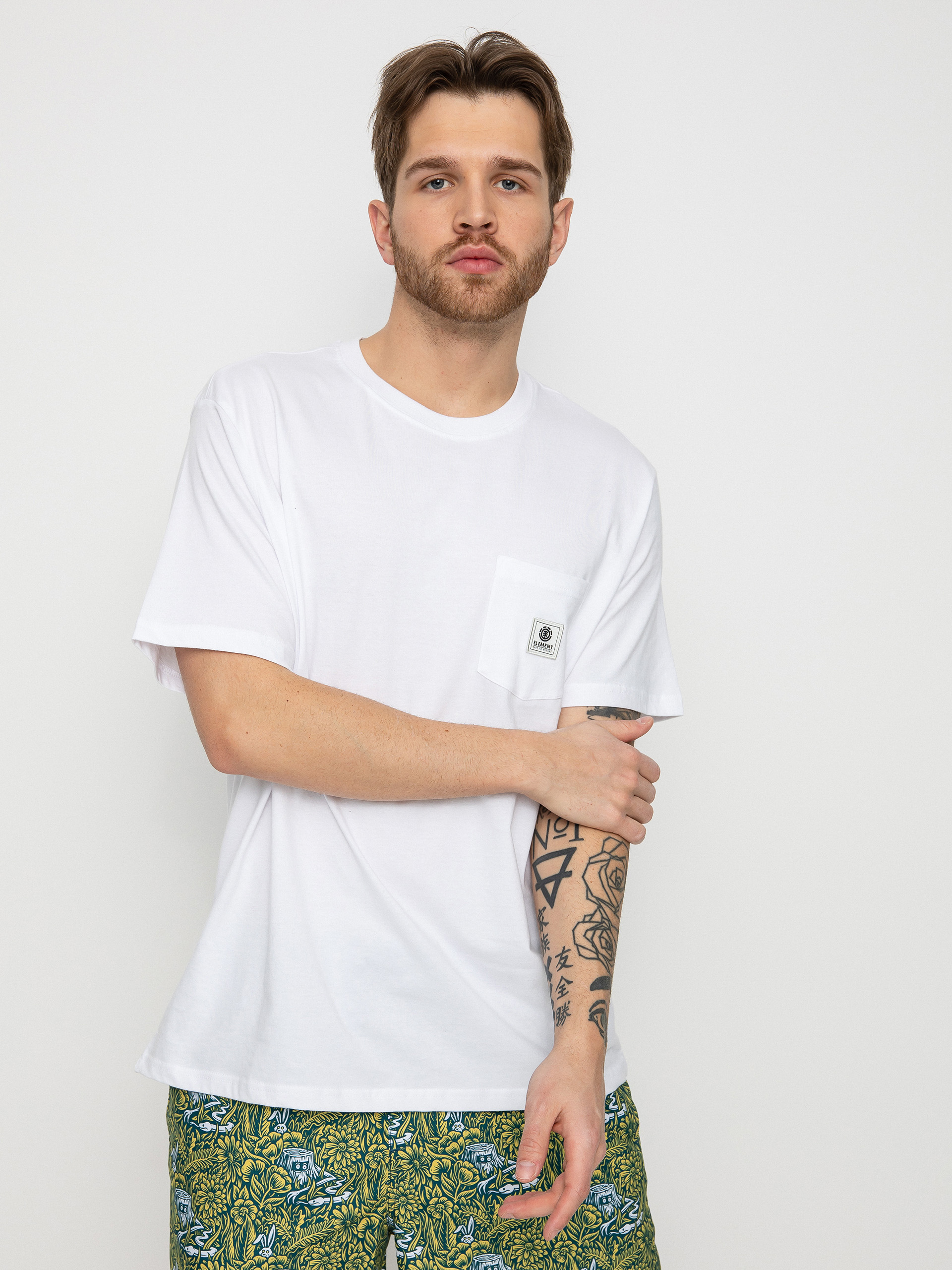 Element Basic Pocket Label S póló (optic white)