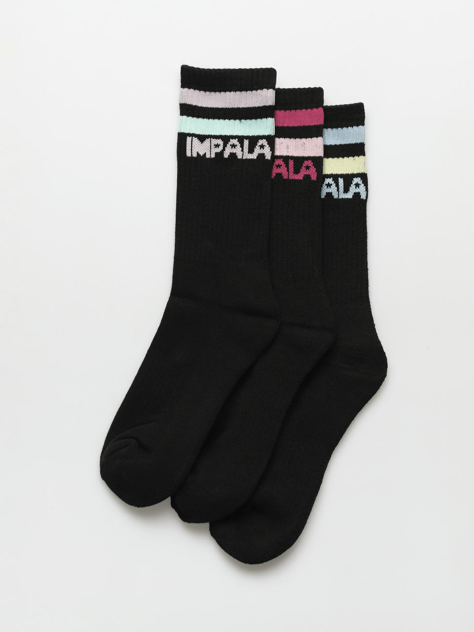 Impala Stripe Sock 3Pk Zokni Wmn (black)