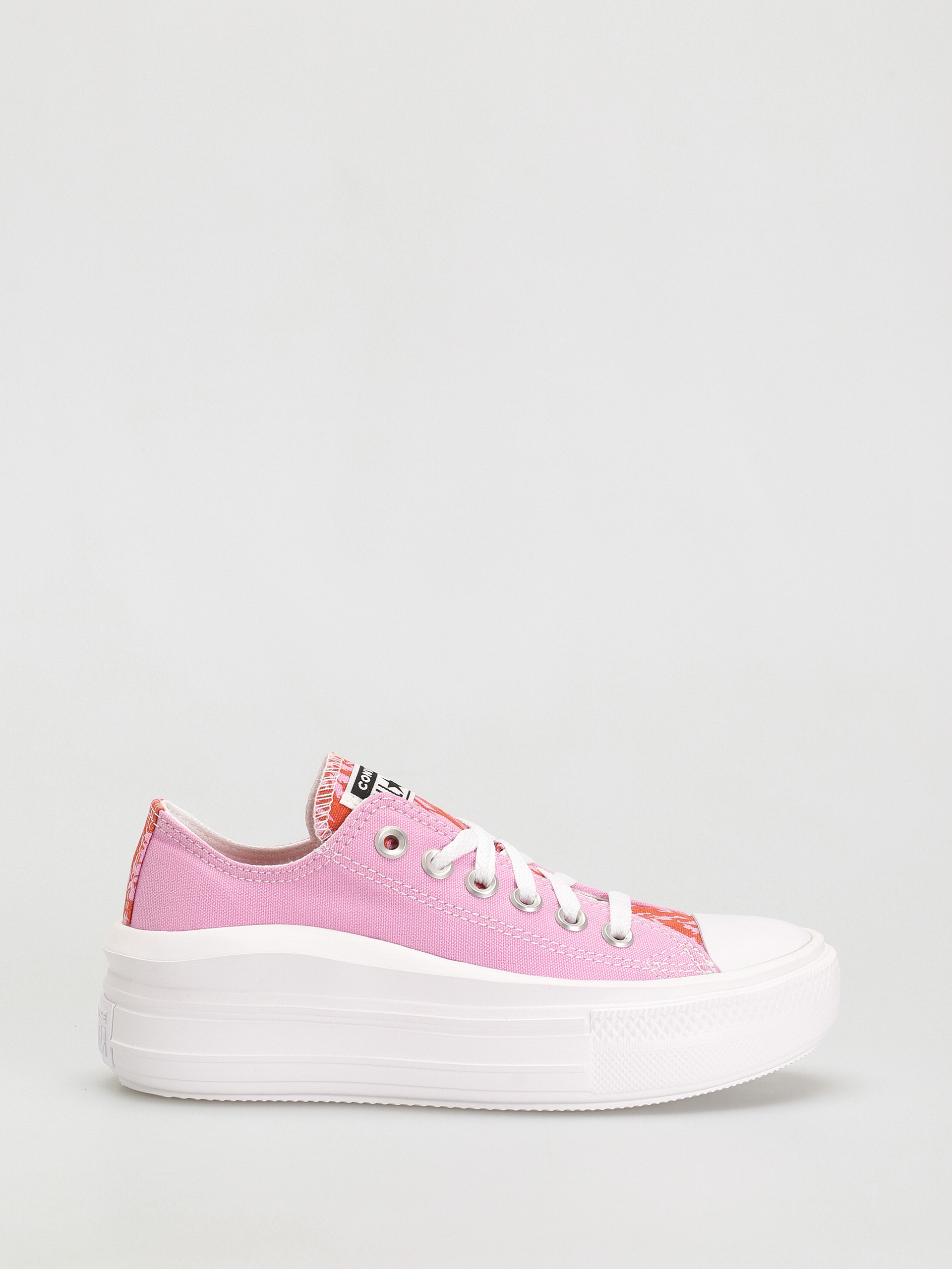 pink and white platforms