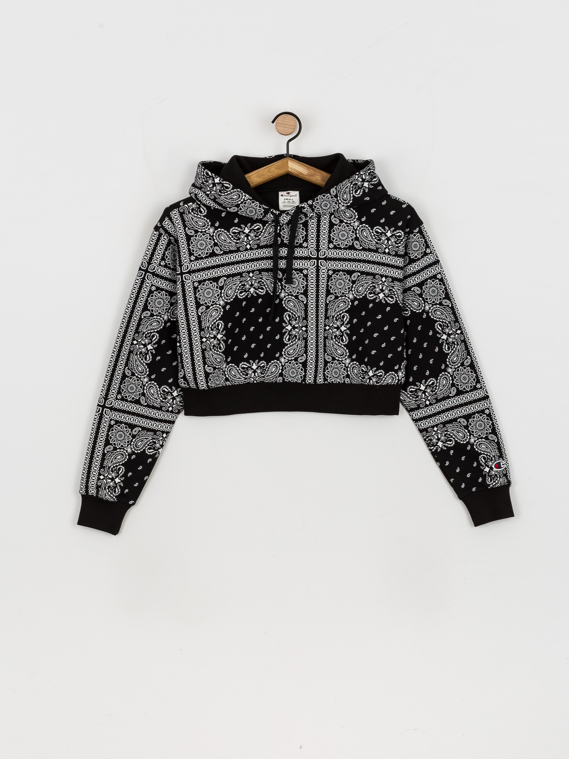 Champion Hooded Crop Top 115121 pulóver Wmn (nbk/allover)