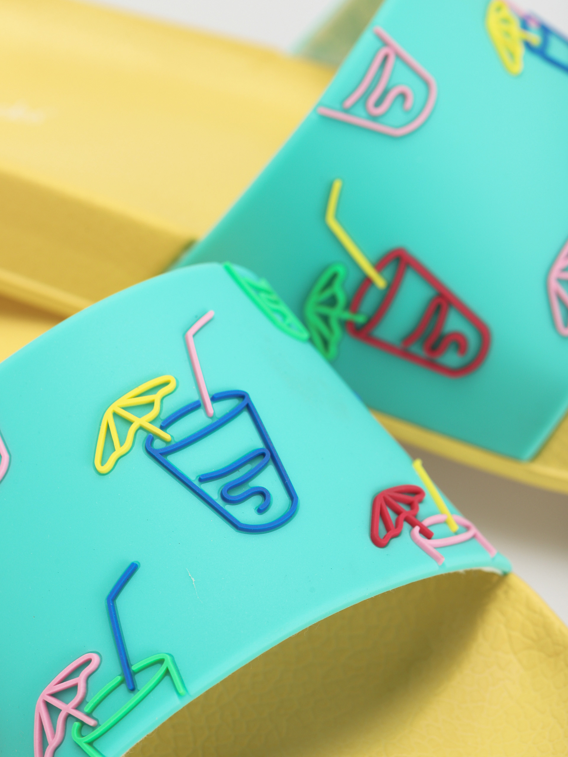 Happy Socks Lemonade Flip-flop papucsok (yellow/teal)