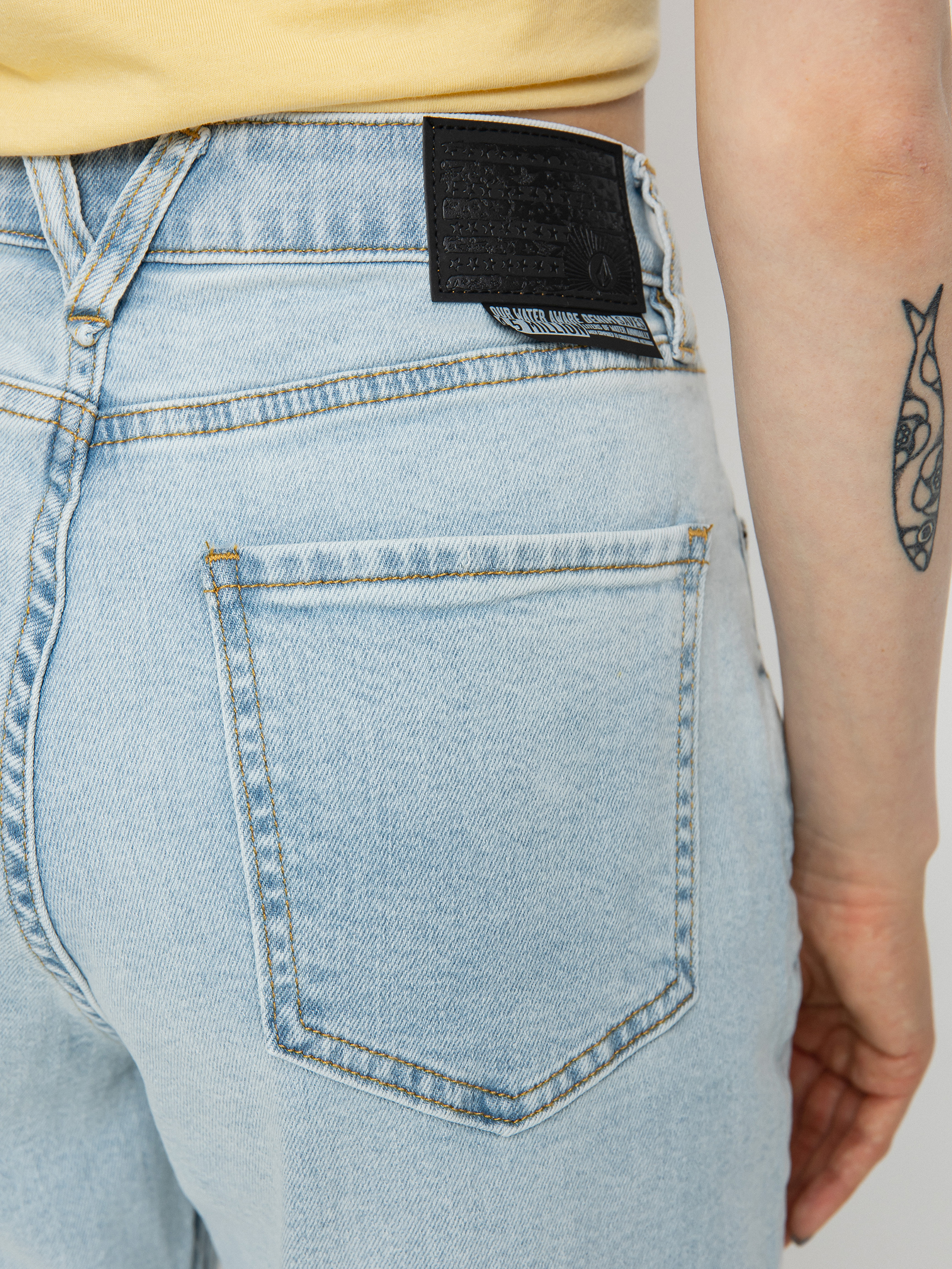 Volcom Stn Step Hirise Kisnadrág Wmn (thrifter blue light)