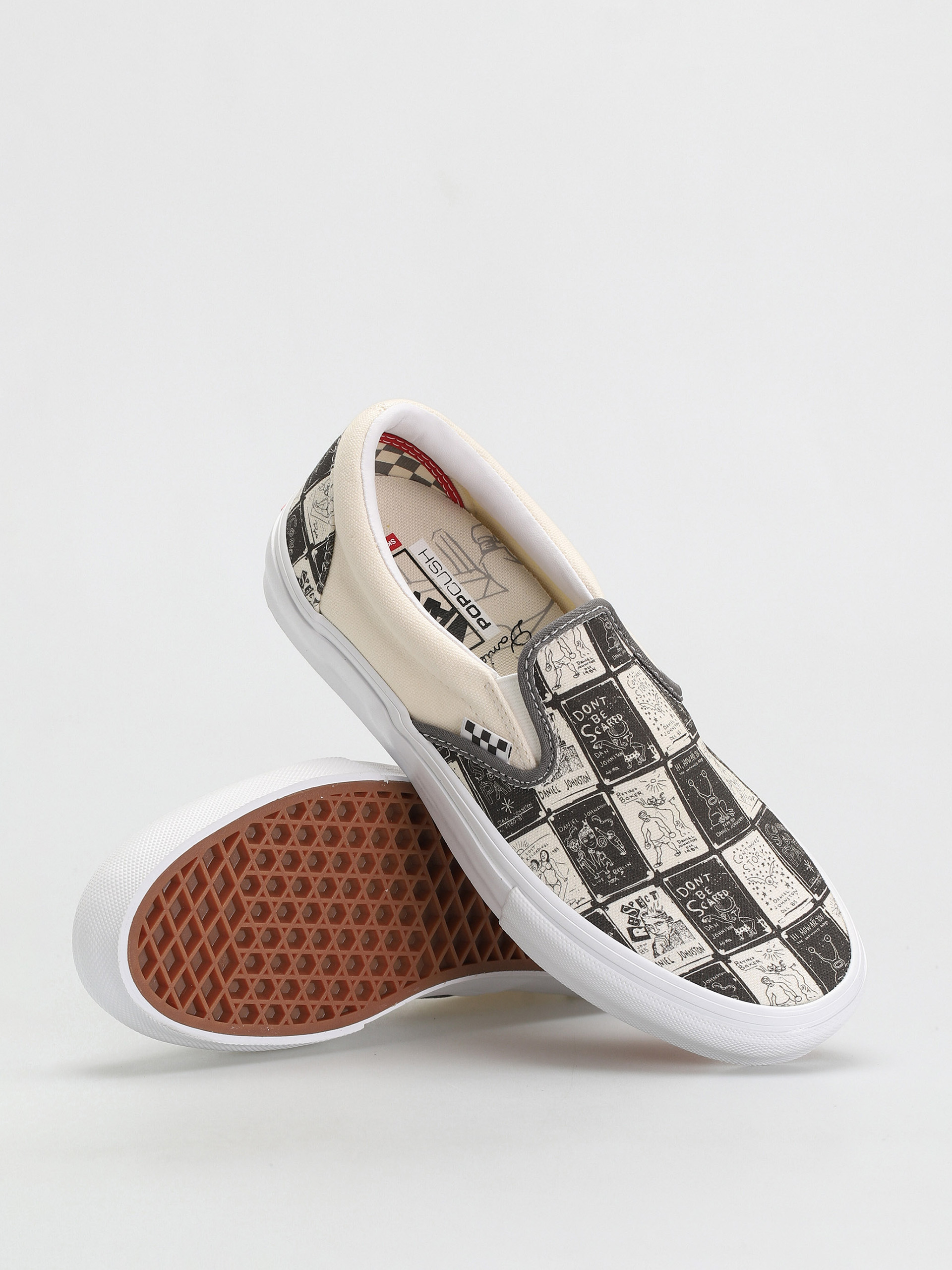 Vans Skate Slip On Cipők (daniel johnston/raven)