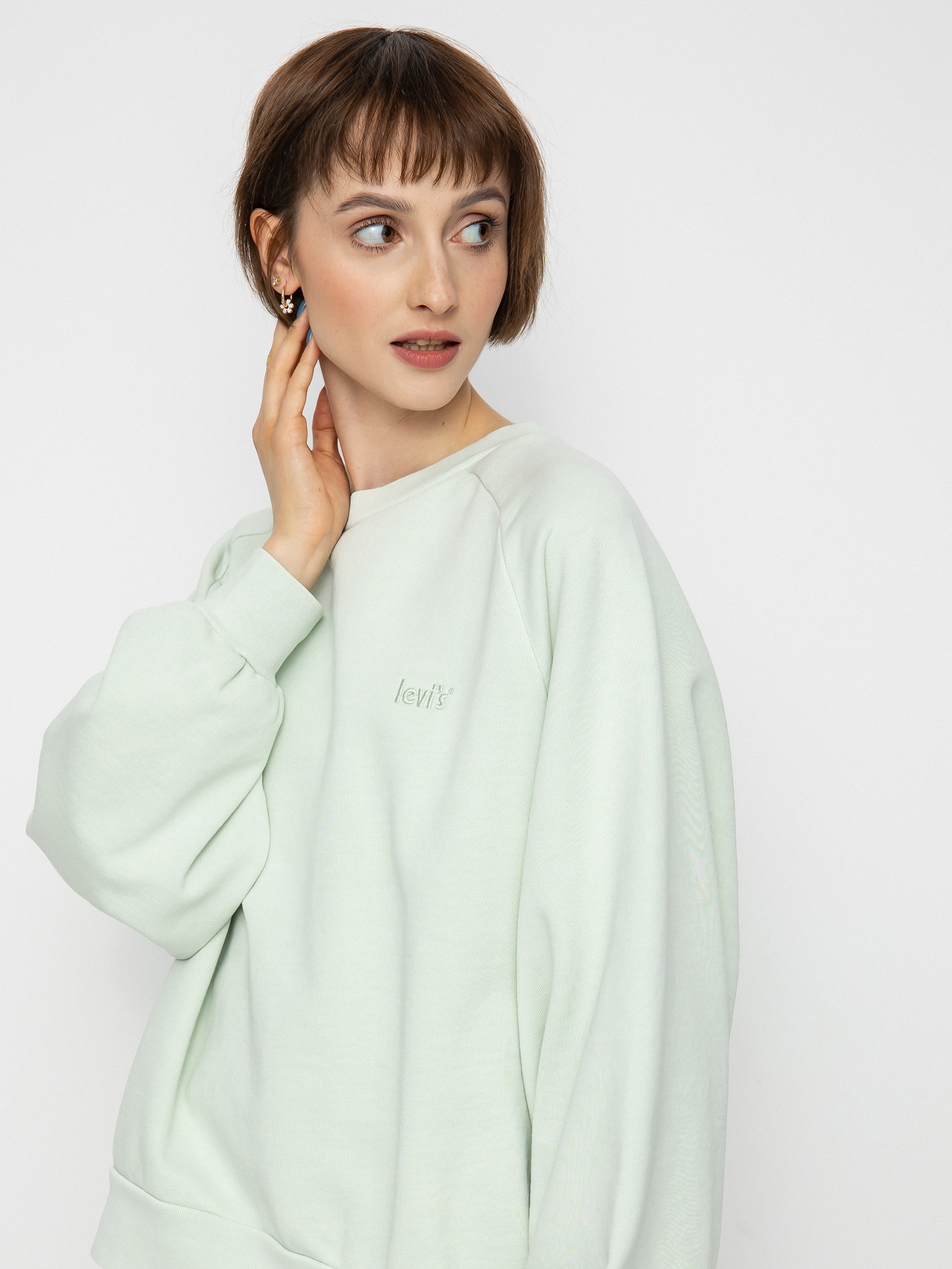 Levi's® Snack Natural Dye Pulóver Wmn (saturated lime)