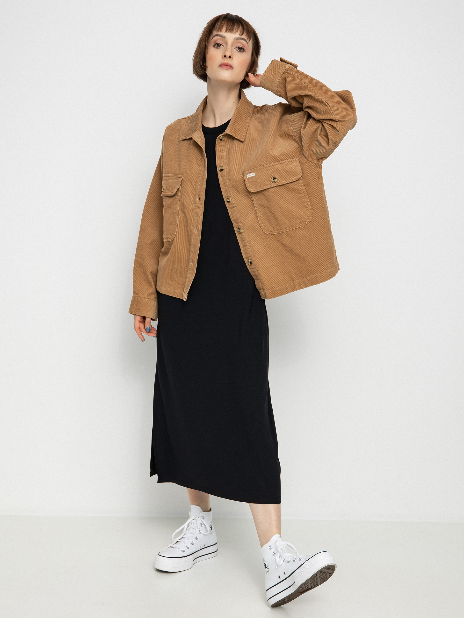 Brixton Bowery Corduroy Flannel Ls Ing Wmn (mojave)