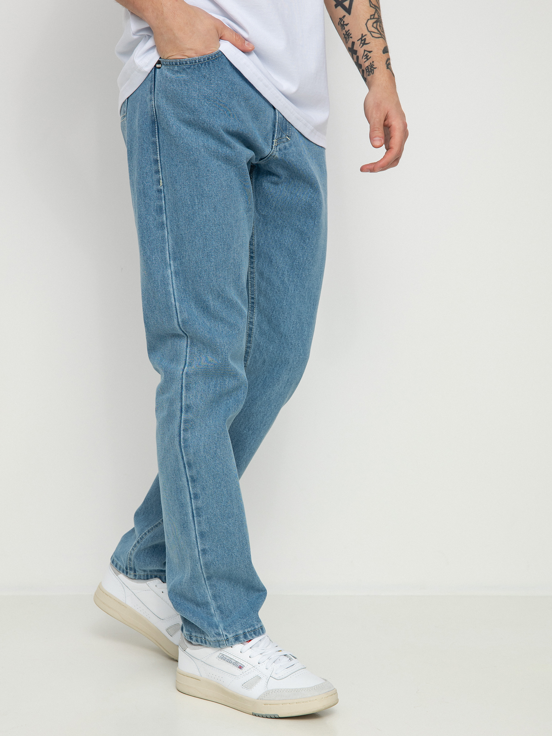 MassDnm Base Jeans Regular Fit Kisnadrág (light blue)