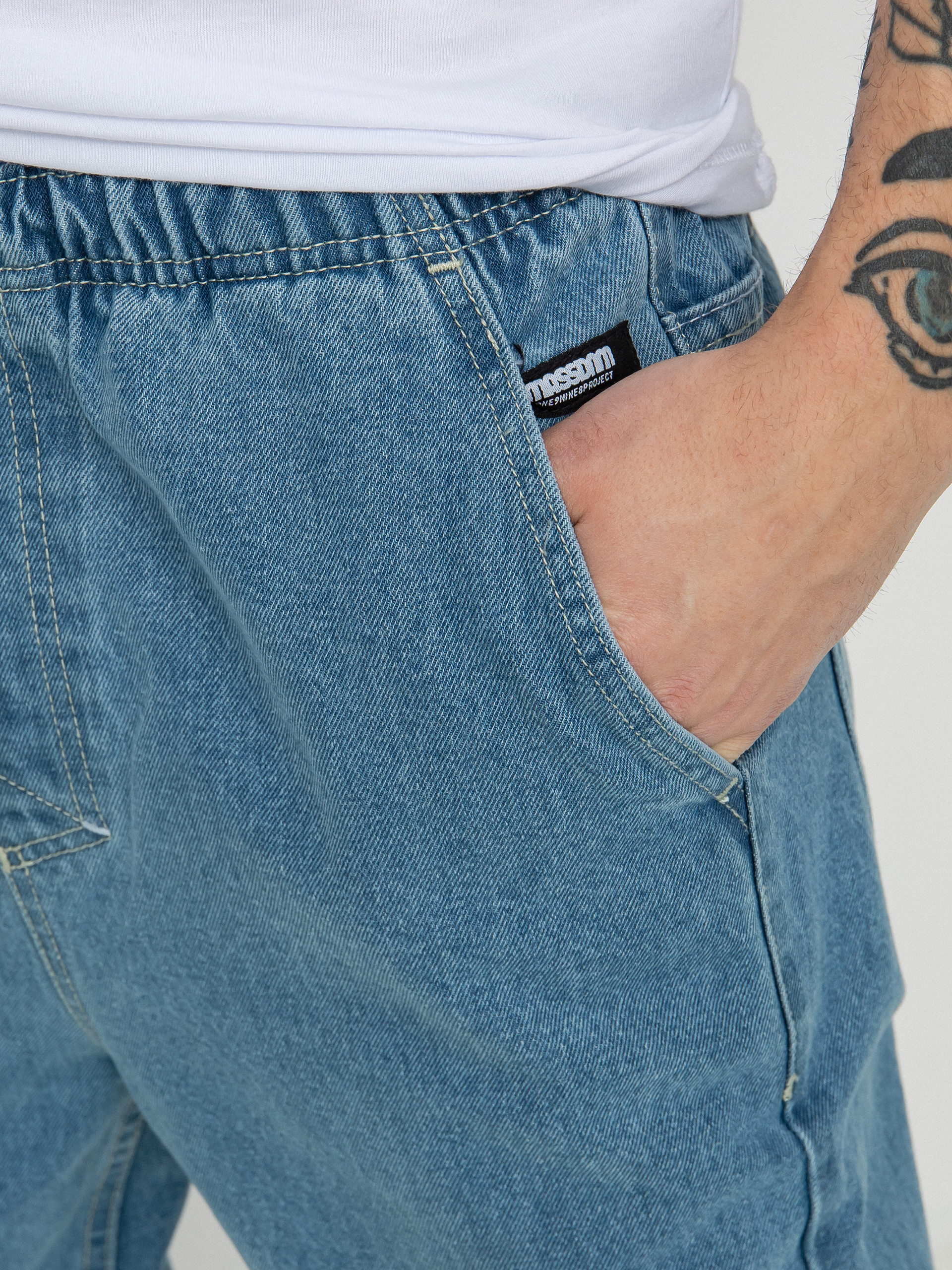 Kisnadrág MassDnm Signature Joggers Jeans Sneaker Fit (light blue)