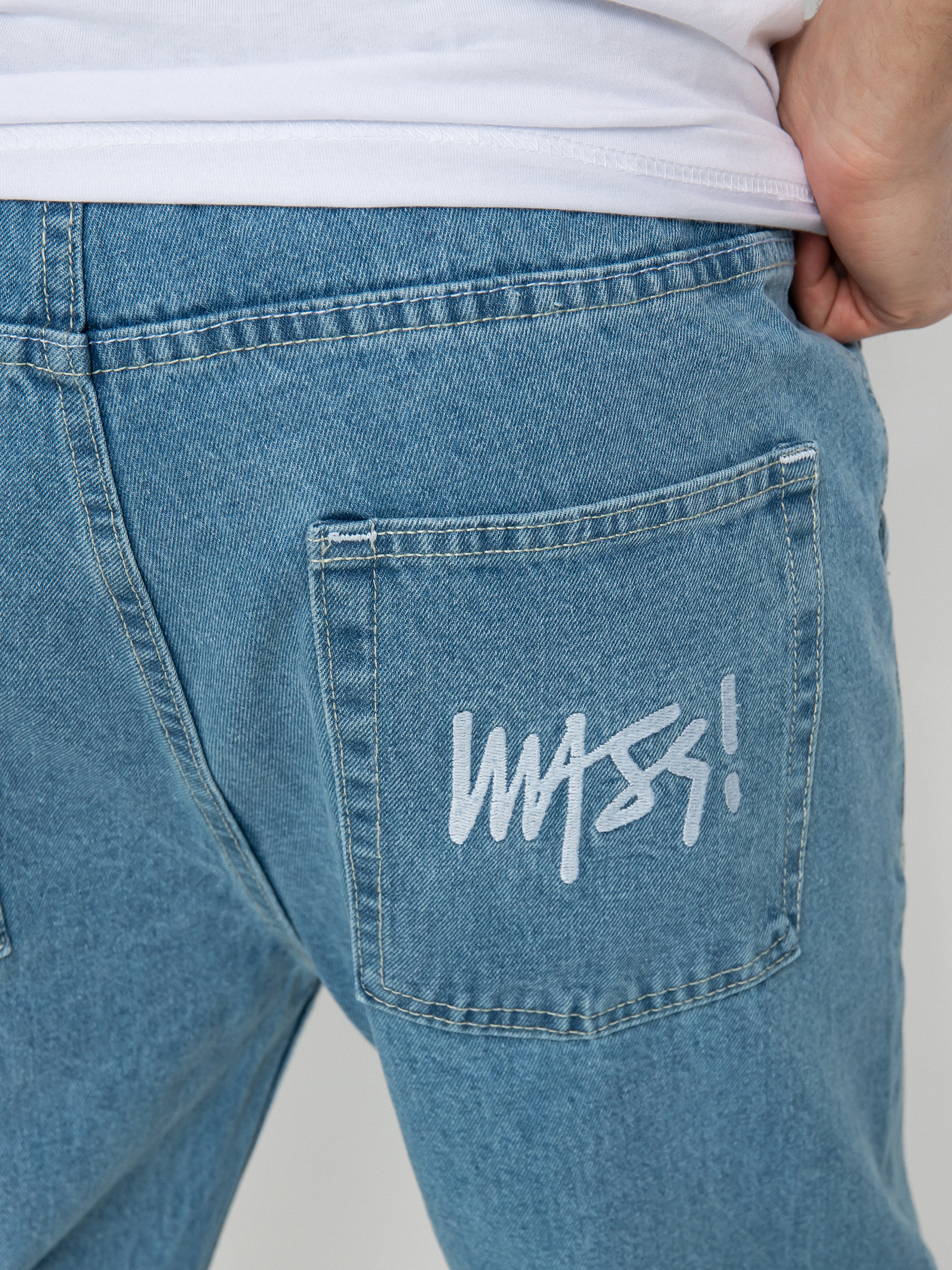 Kisnadrág MassDnm Signature Joggers Jeans Sneaker Fit (light blue)