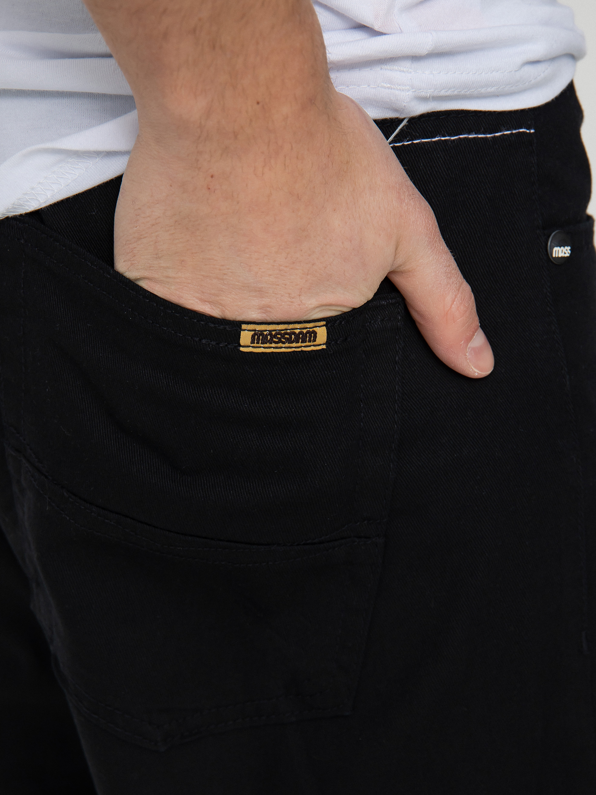 MassDnm Slang Baggy Fit Kisnadrág (black)