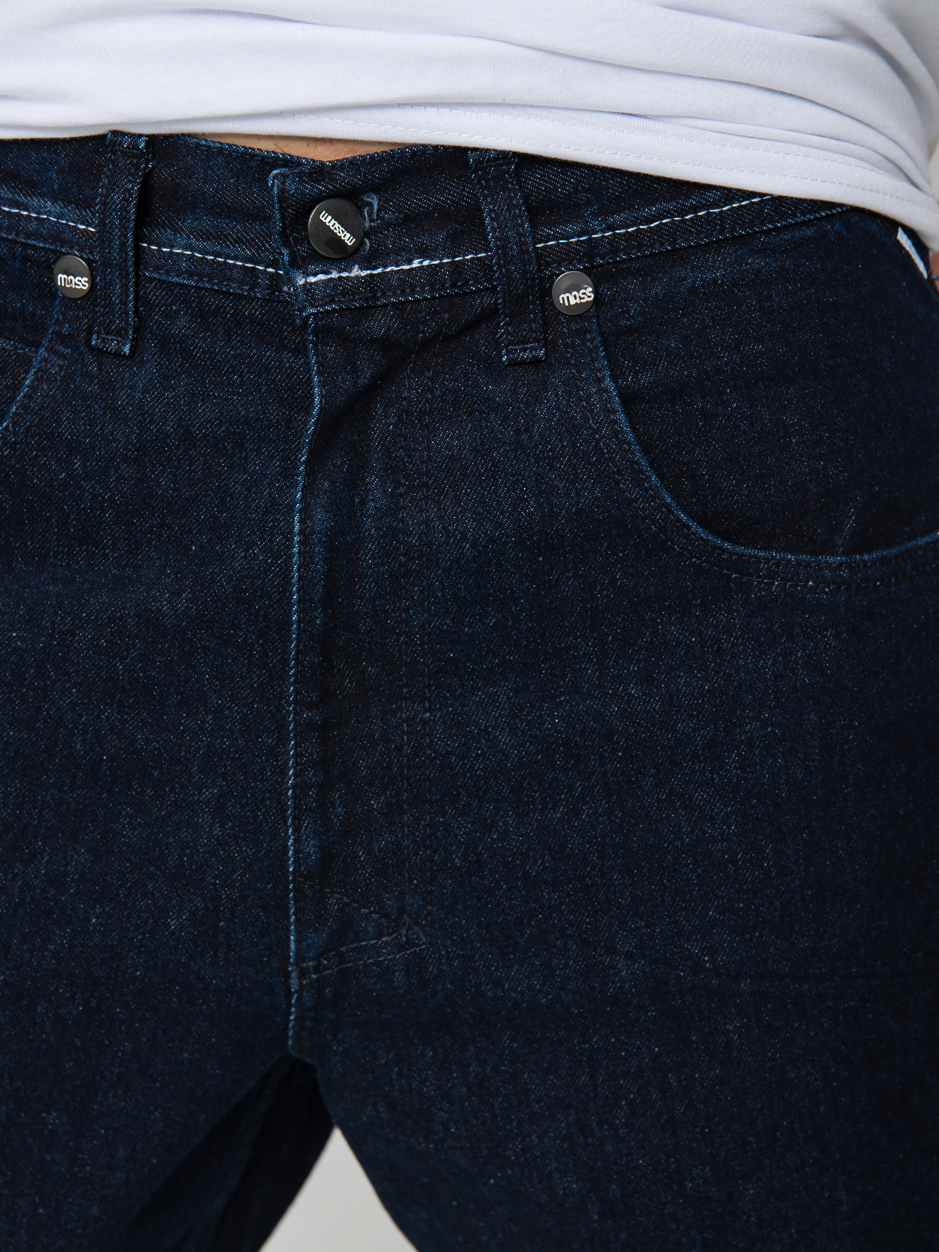 MassDnm Craft Jeans Baggy Fit Kisnadrág (dark blue)