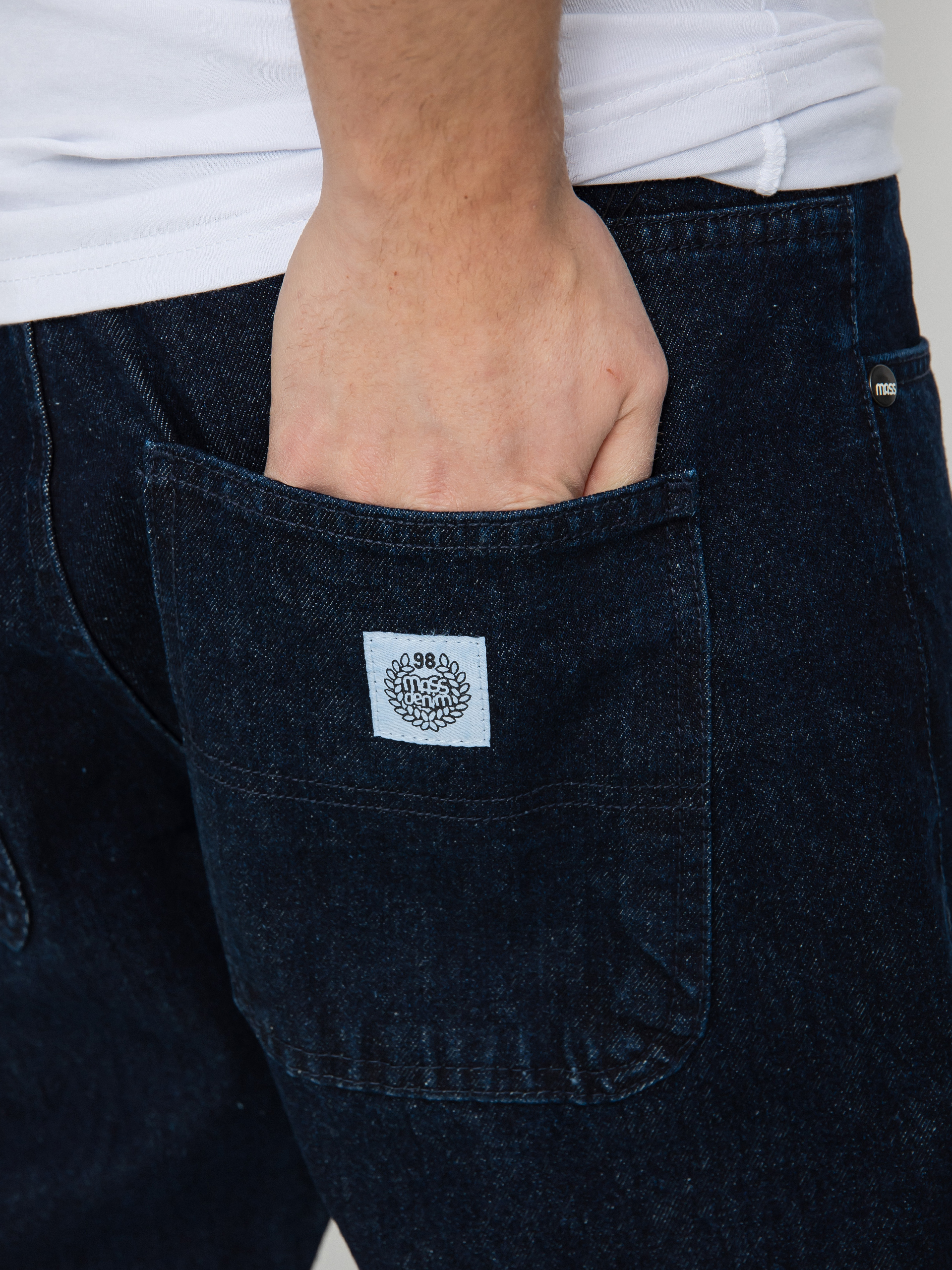 MassDnm Craft Jeans Baggy Fit Kisnadrág (dark blue)